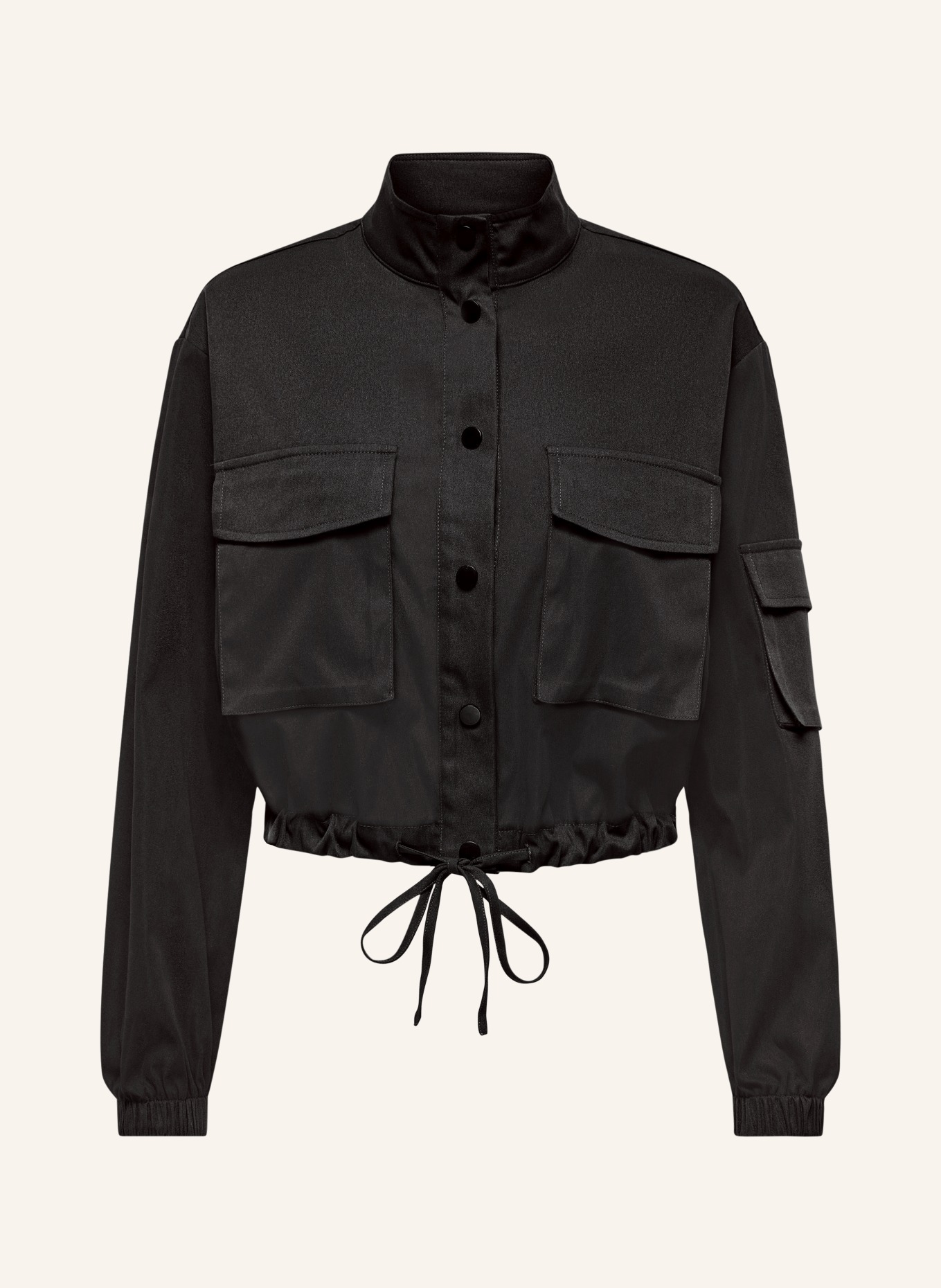 ONLY Cropped overshirt, Color: BLACK (Image 1)