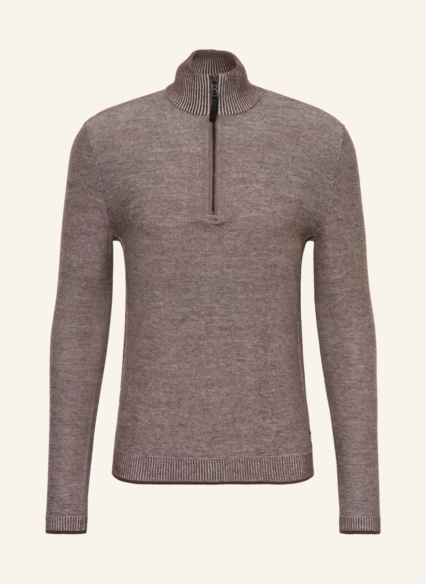 BOGNER Half-zip sweater LIAS, Color: TAUPE (Image 1)