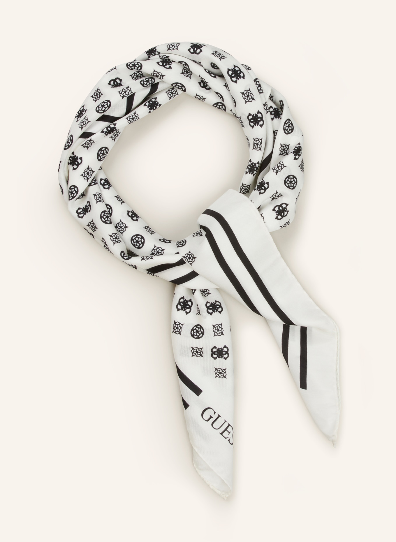GUESS Scarf EMILIEE, Color: WHITE/ BLACK (Image 2)