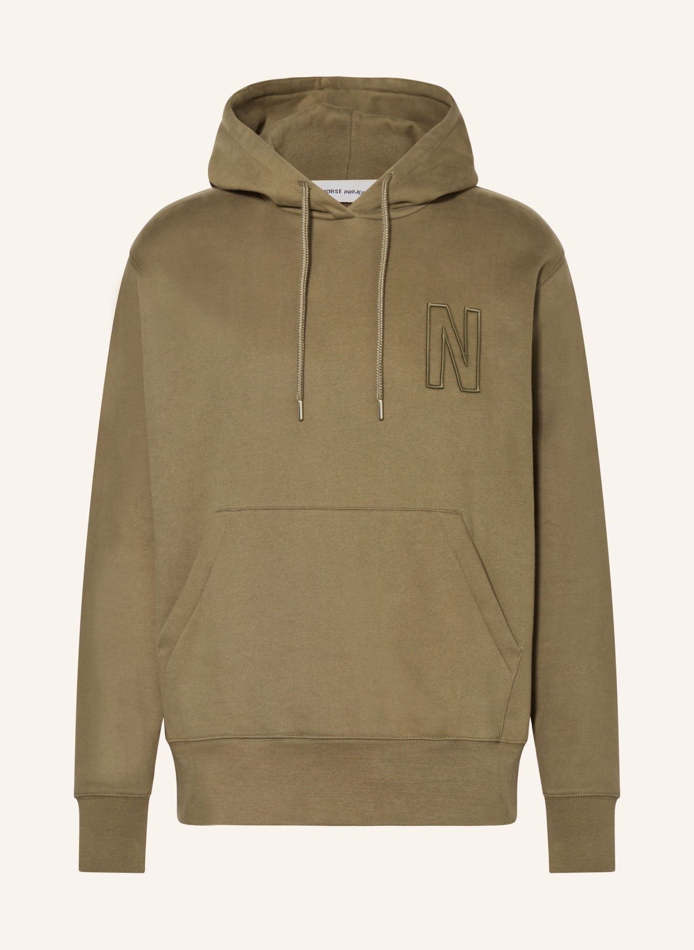 NORSE PROJECTS Hoodie ARNE, Color: KHAKI (Image 1)