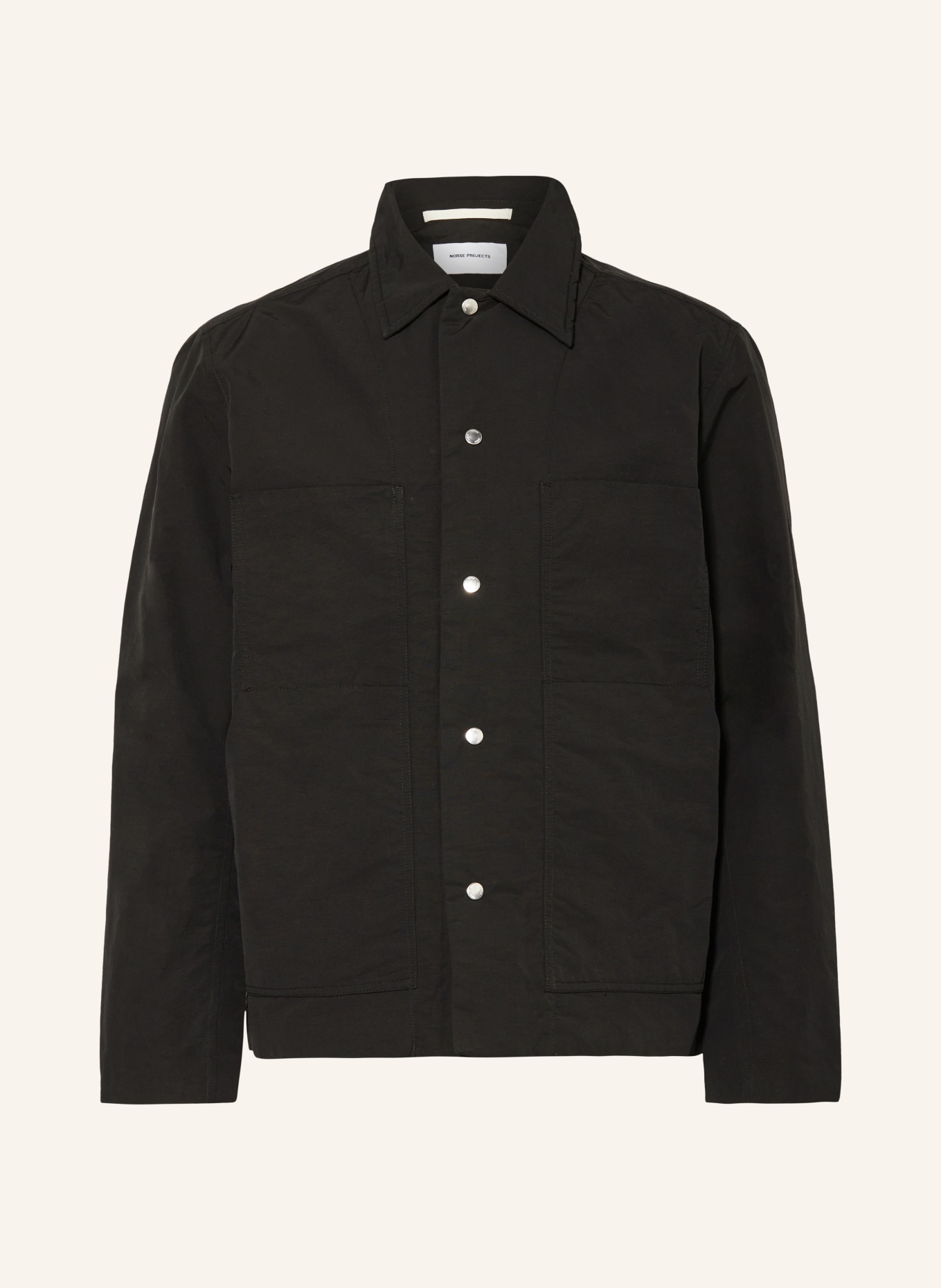 NORSE PROJECTS Overshirt PELLE, Color: BLACK (Image 1)