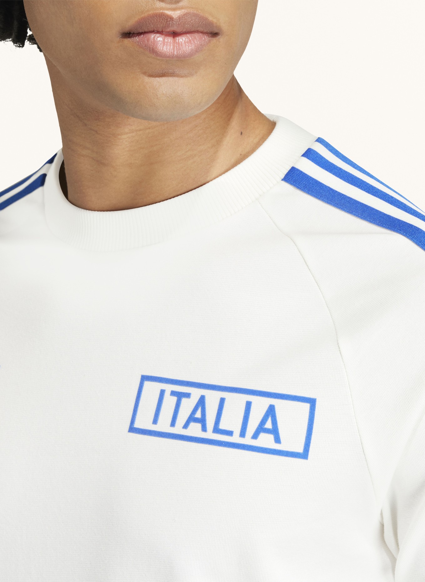 adidas Originals T-Shirt ITALIEN ADICOLOR CLASSICS, Farbe: ECRU/ BLAU (Bild 4)
