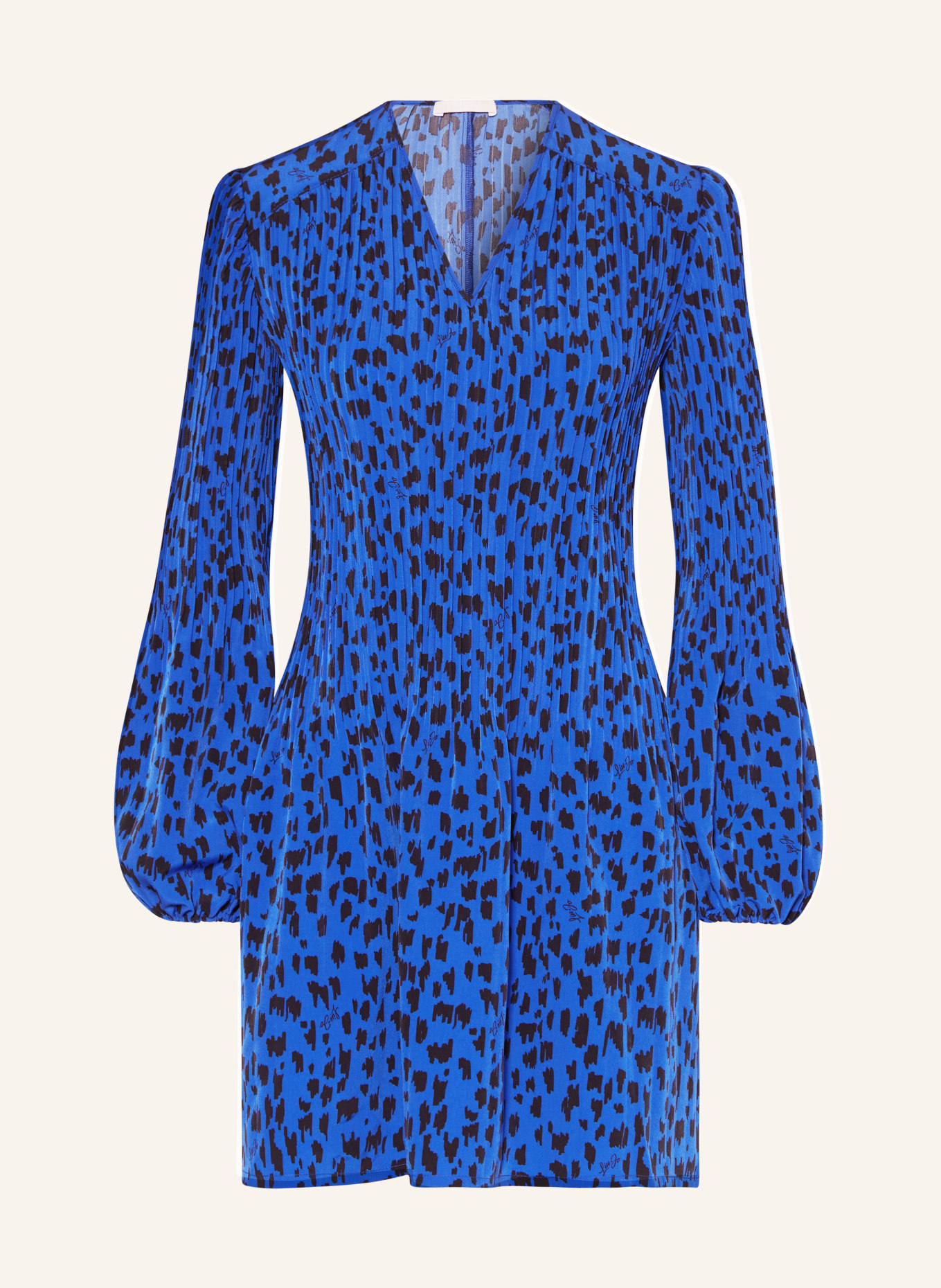 LIU JO Pleated dress, Color: BLUE/ BLACK (Image 1)