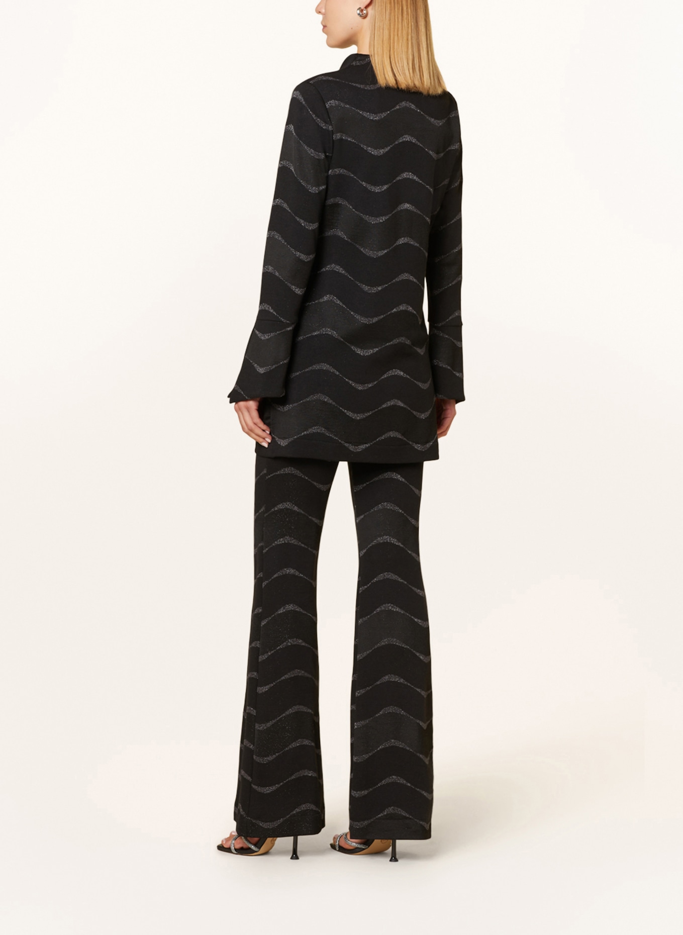 Ana Alcazar Jersey trousers with glitter thread, Color: BLACK (Image 3)
