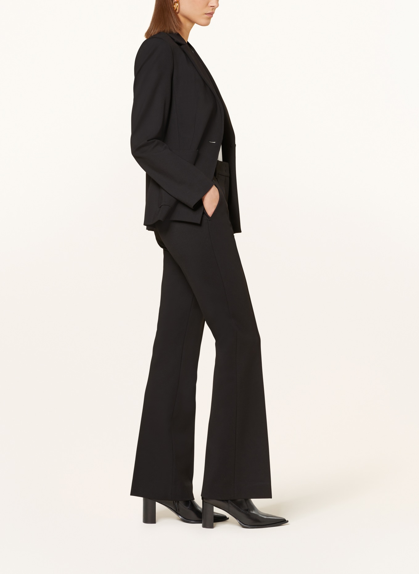 DOROTHEE SCHUMACHER Wide leg trousers in jersey, Color: BLACK (Image 4)