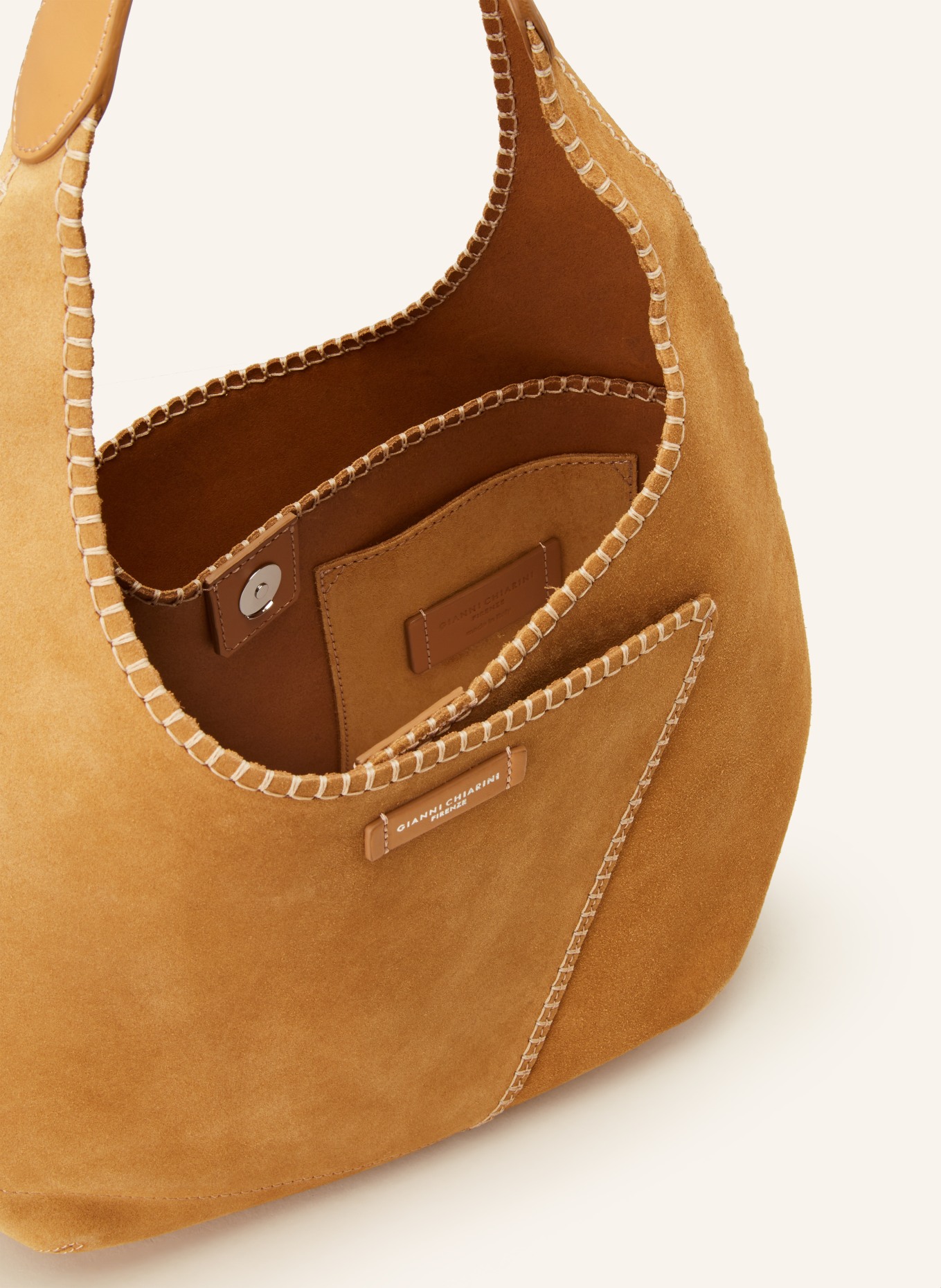 GIANNI CHIARINI Hobo-Bag mit Pouch, Farbe: CAMEL (Bild 3)
