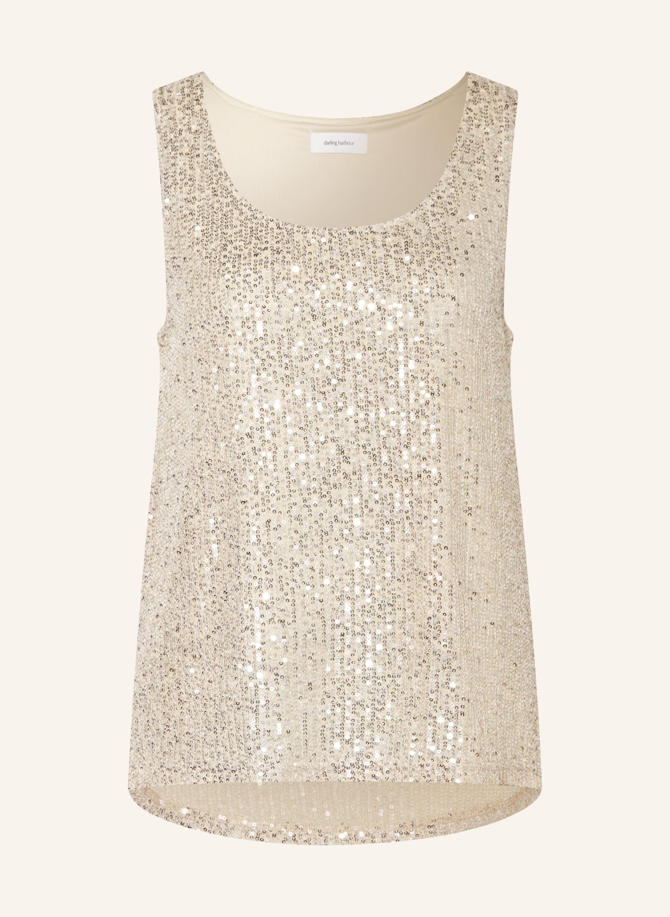 darling harbour Top with sequins, Color: CREAM/ SILVER (Image 1)