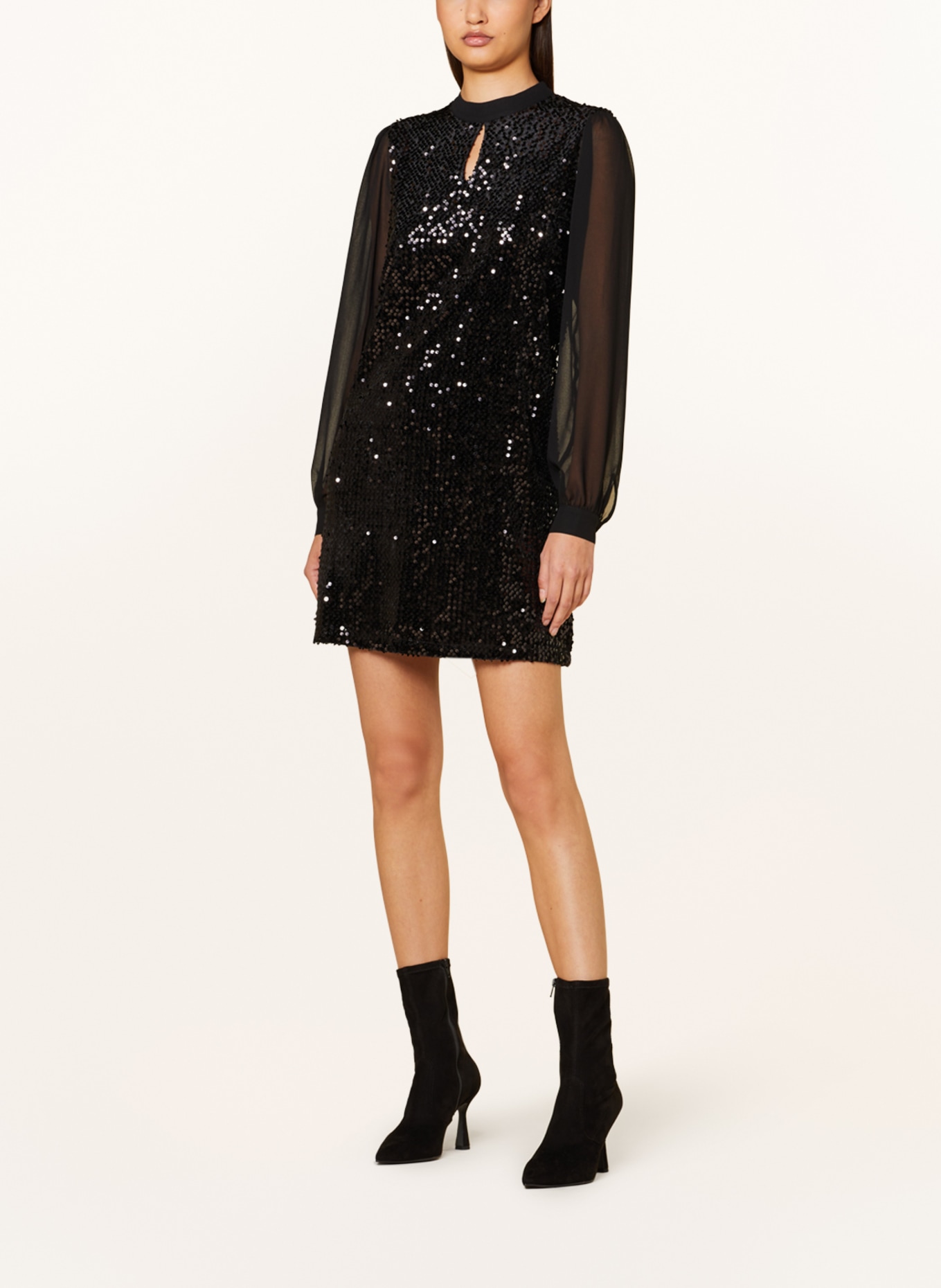 MORE & MORE Dress with sequins, Color: BLACK (Image 2)