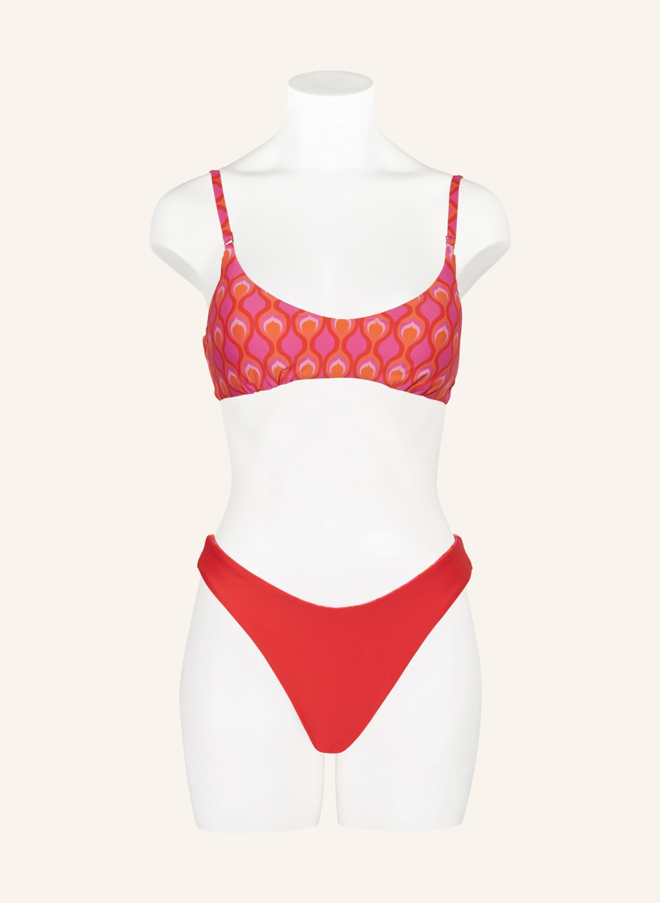 SEAFOLLY Reversible Brazilian bikini bottoms BIRDS OF PARADISE, Color: PINK/ RED/ ORANGE (Image 4)
