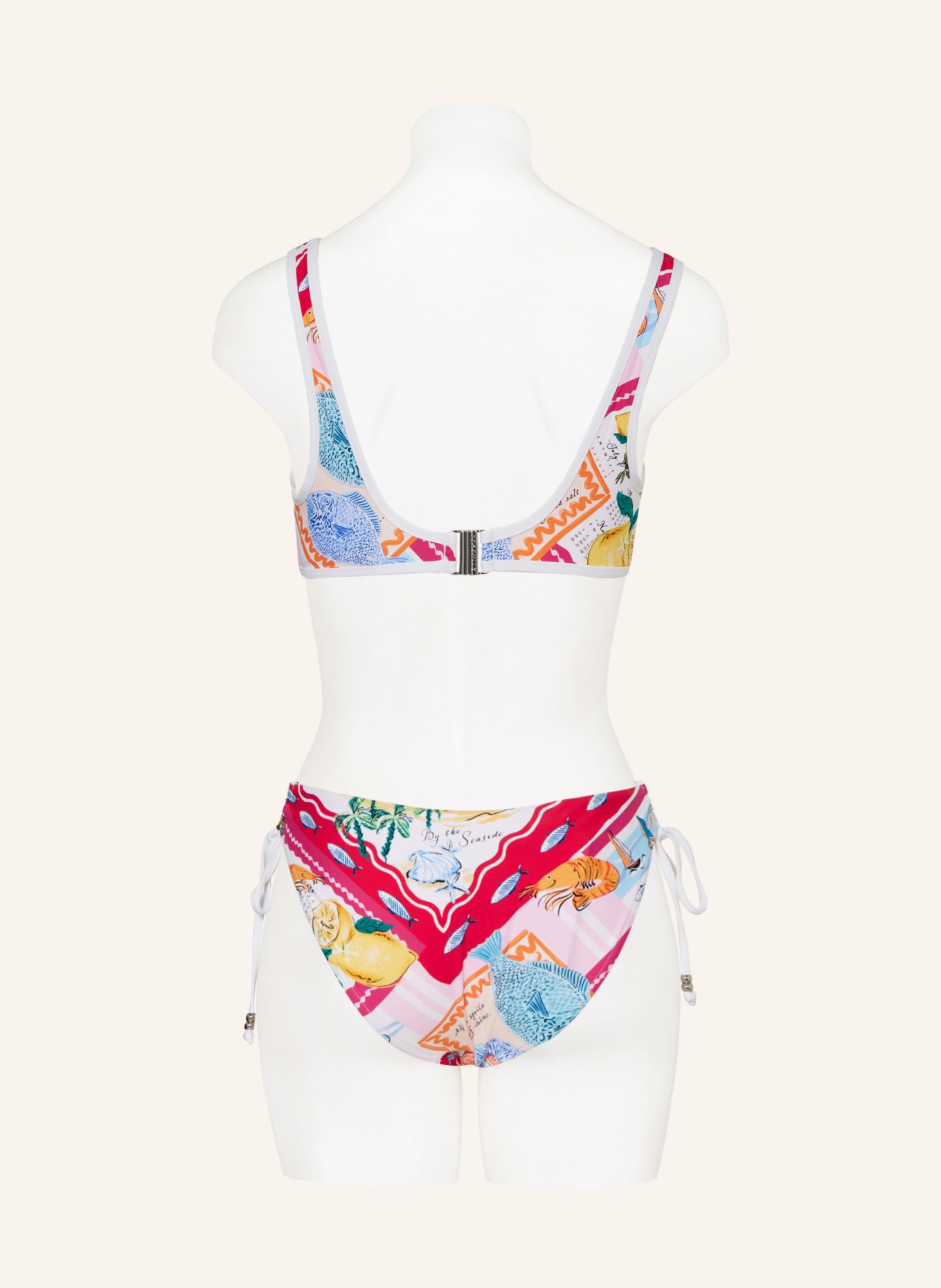 SEAFOLLY Bralette-Bikini-Top WISH YOU WERE HERE, Farbe: FUCHSIA/ WEISS/ HELLBLAU (Bild 3)