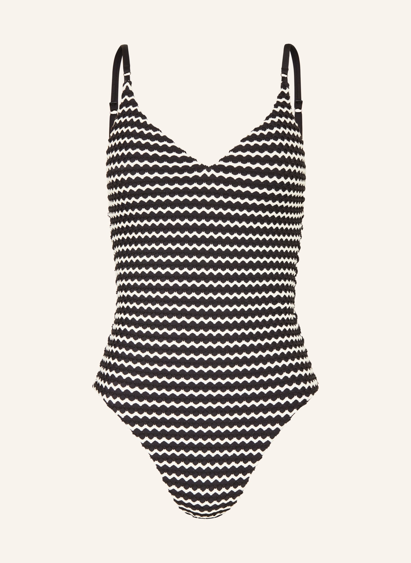 SEAFOLLY Swimsuit MESH EFFECT, Color: BLACK/ WHITE (Image 1)