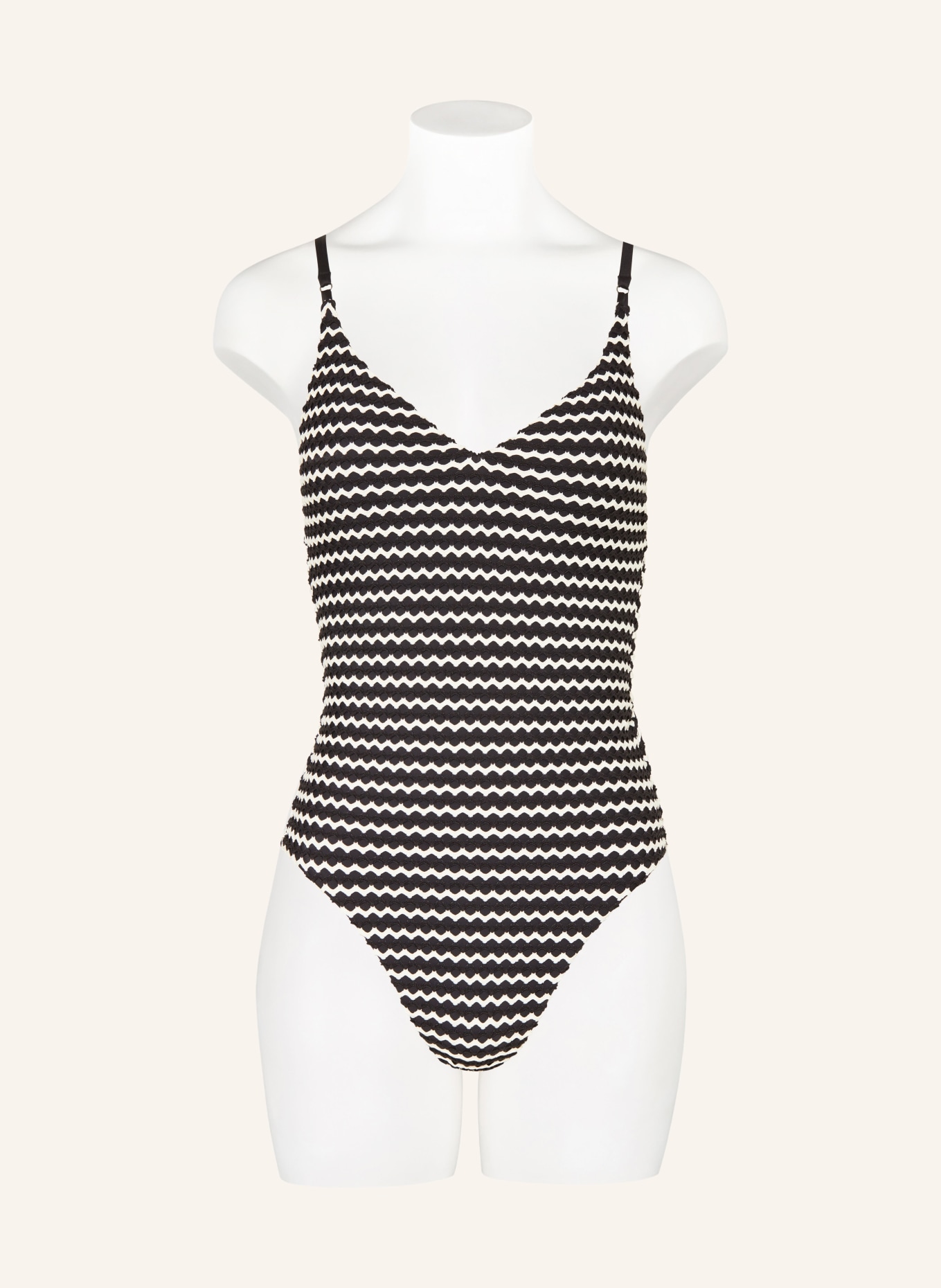 SEAFOLLY Swimsuit MESH EFFECT, Color: BLACK/ WHITE (Image 2)