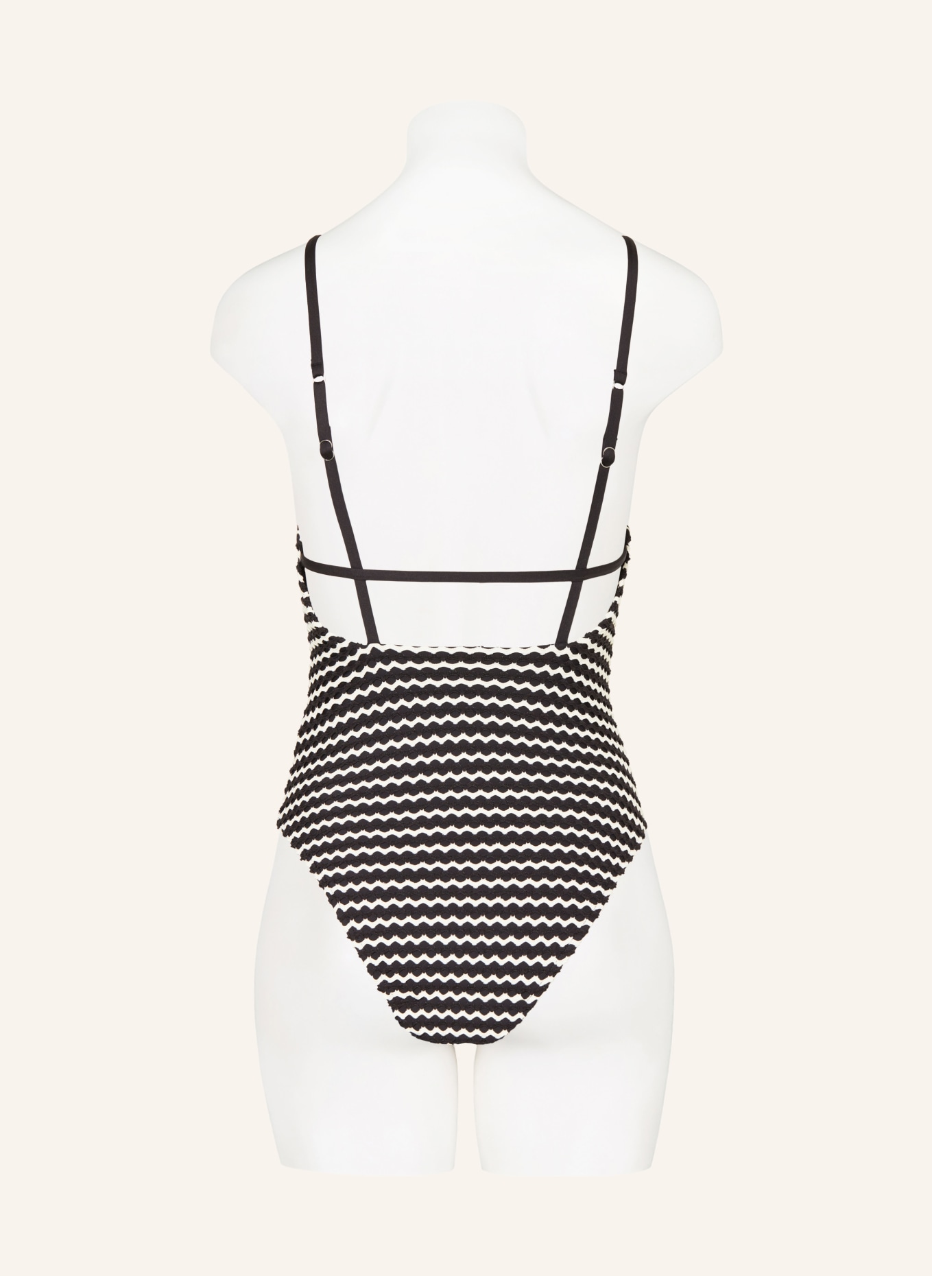SEAFOLLY Swimsuit MESH EFFECT, Color: BLACK/ WHITE (Image 3)