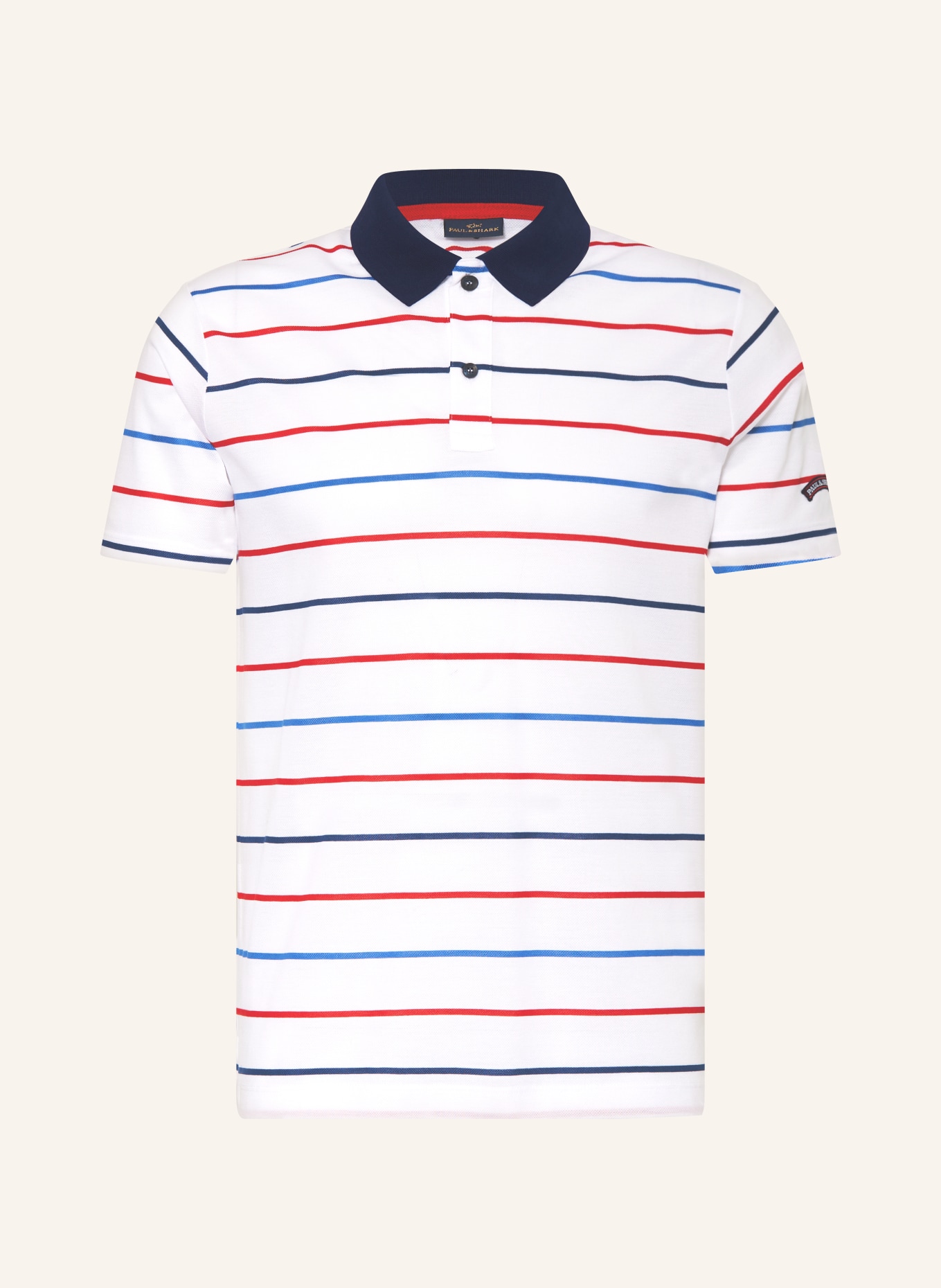 PAUL & SHARK Piqué-Poloshirt, Farbe: WEISS/ ROT/ BLAU(Bild null)