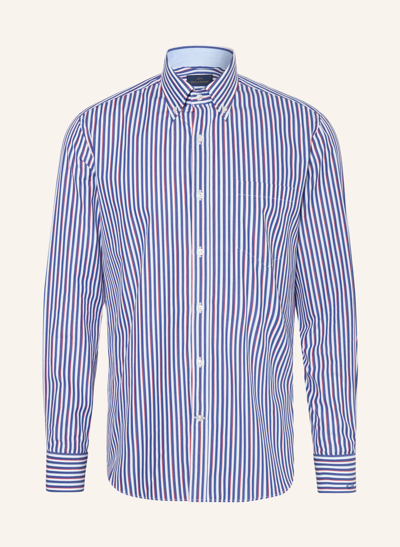PAUL & SHARK Oxford shirt slim fit, Color: WHITE/ BLUE/ RED (Image 1)