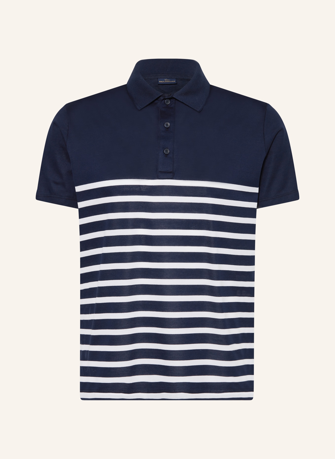 PAUL SHARK Piqu polo shirt in dark blue white