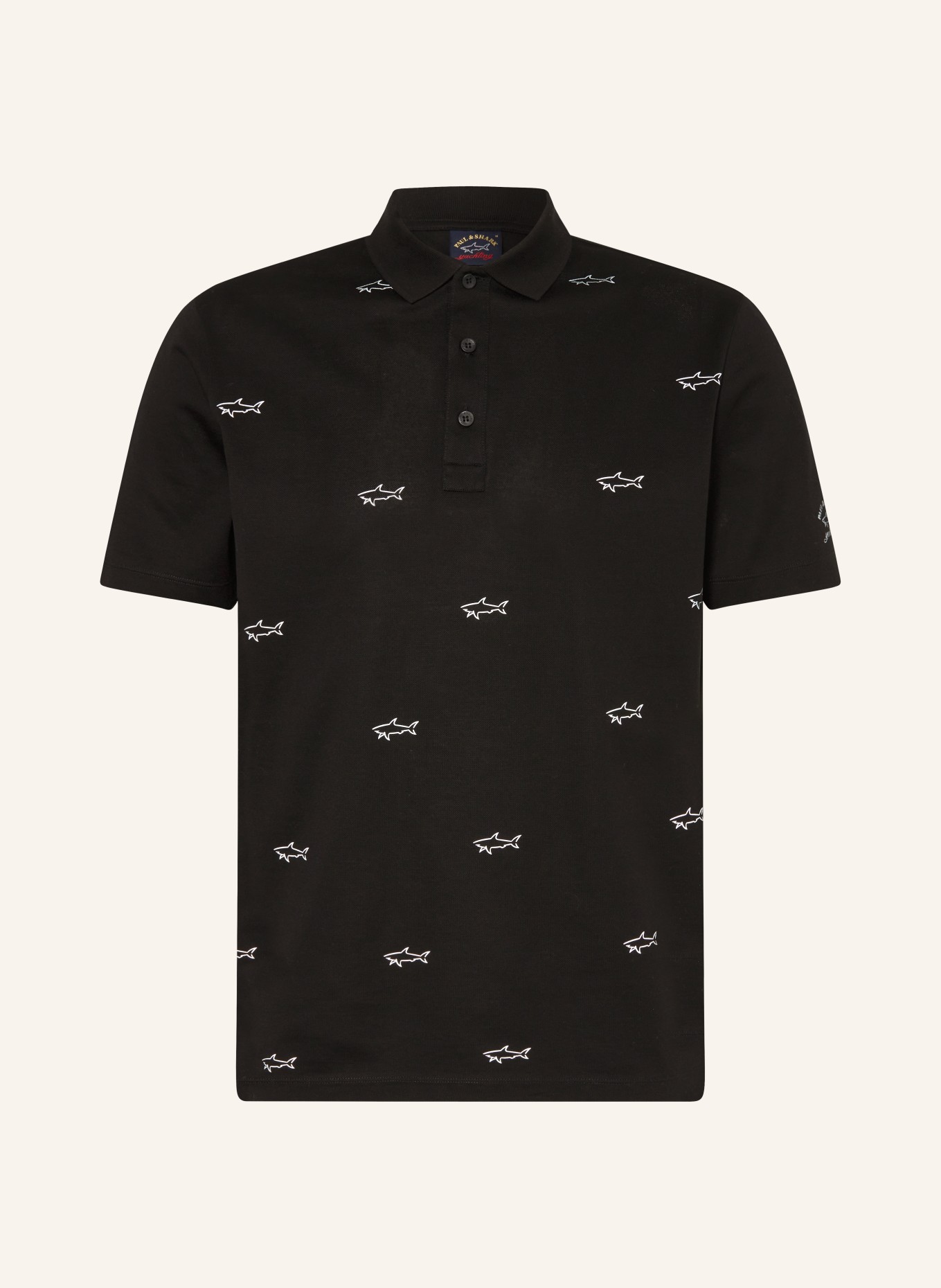 PAUL & SHARK Piqué-Poloshirt, Farbe: SCHWARZ (Bild 1)