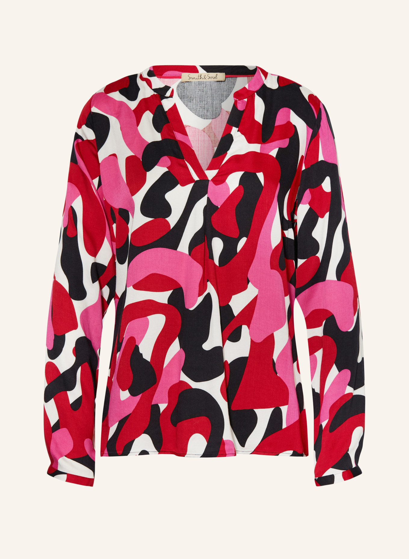 Smith & Soul Shirt blouse VINCE, Color: WHITE/ RED/ PINK (Image 1)