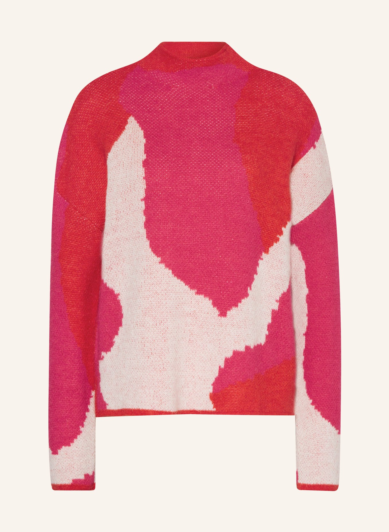Smith & Soul Oversized-Pullover, Farbe: HELLROSA/ NEONROSA/ ROT (Bild 1)