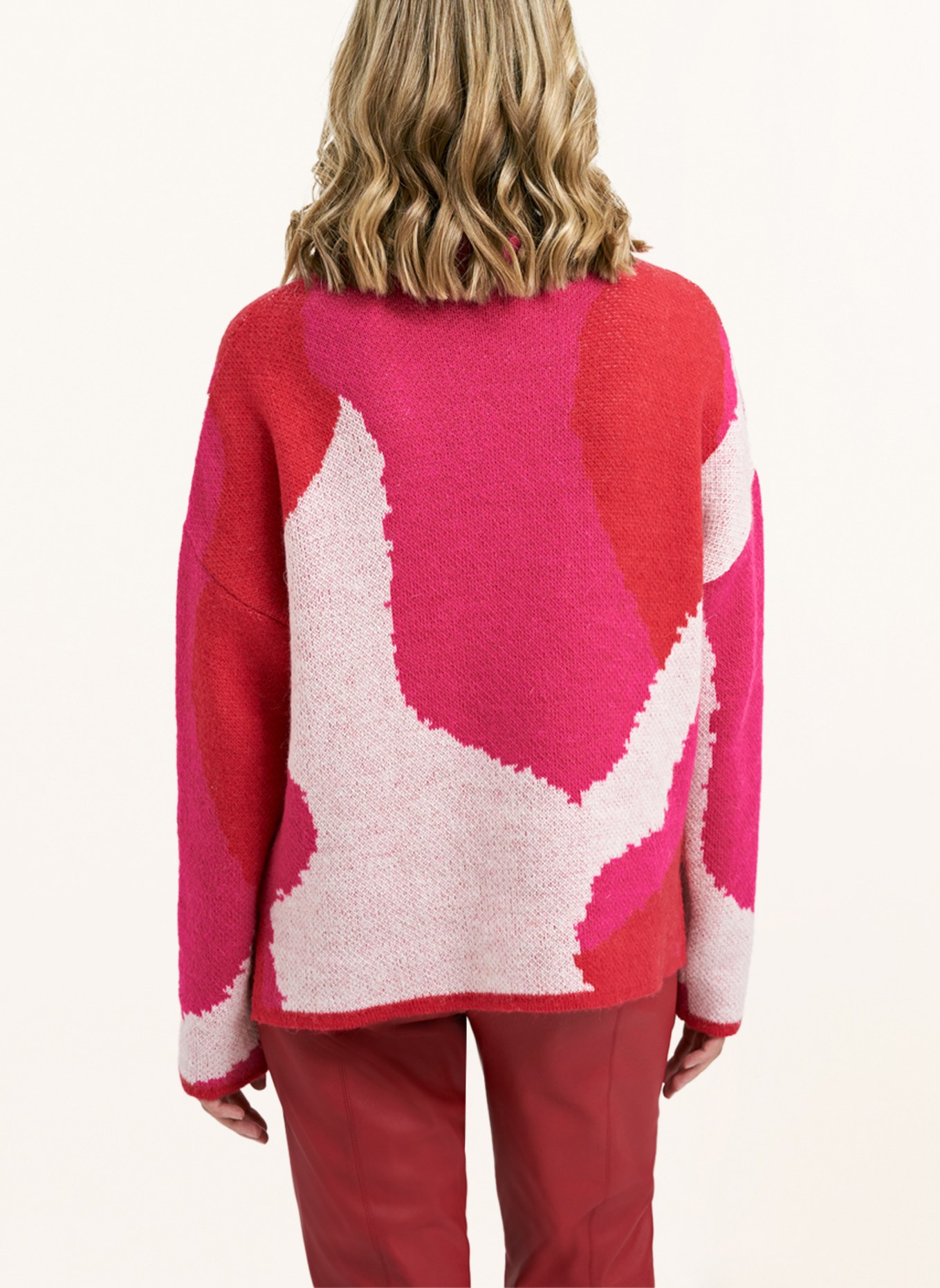 Smith & Soul Oversized sweater, Color: LIGHT PINK/ NEON PINK/ RED (Image 3)