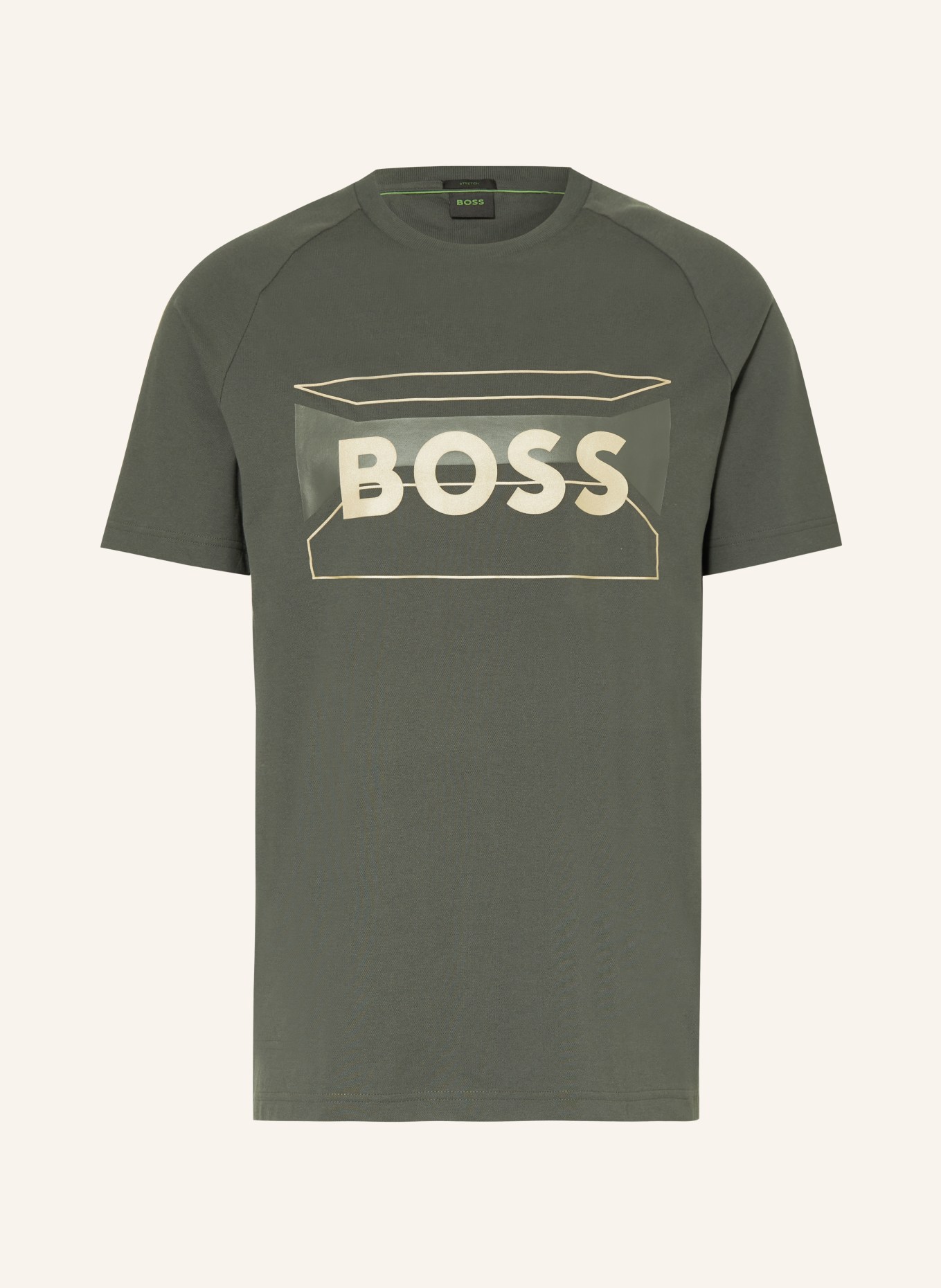 BOSS T-Shirt, Farbe: DUNKELGRÜN/ GOLD (Bild 1)