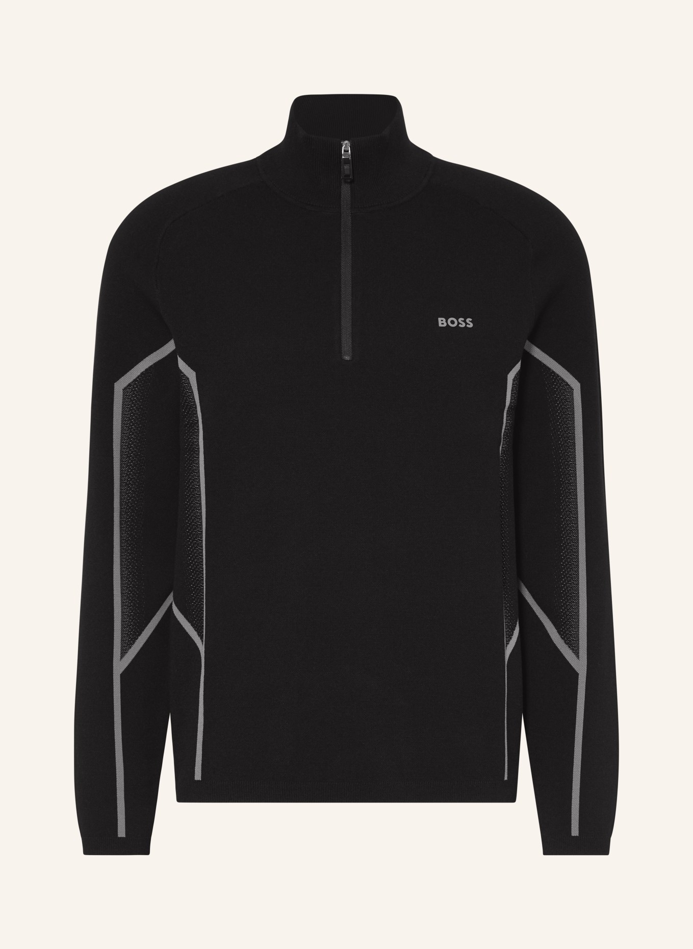 BOSS Half-zip sweater ZARKLO, Color: BLACK(Image null)