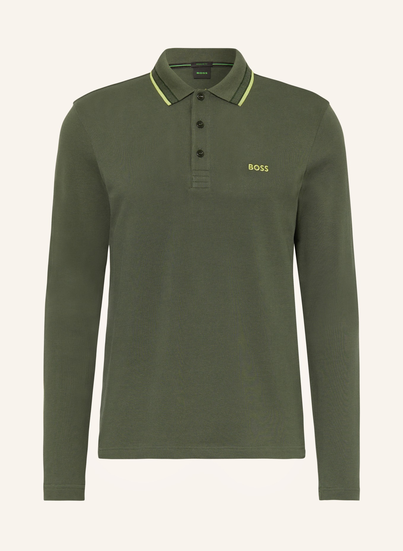 BOSS Piqué polo shirt PLISY, Color: GREEN(Image null)