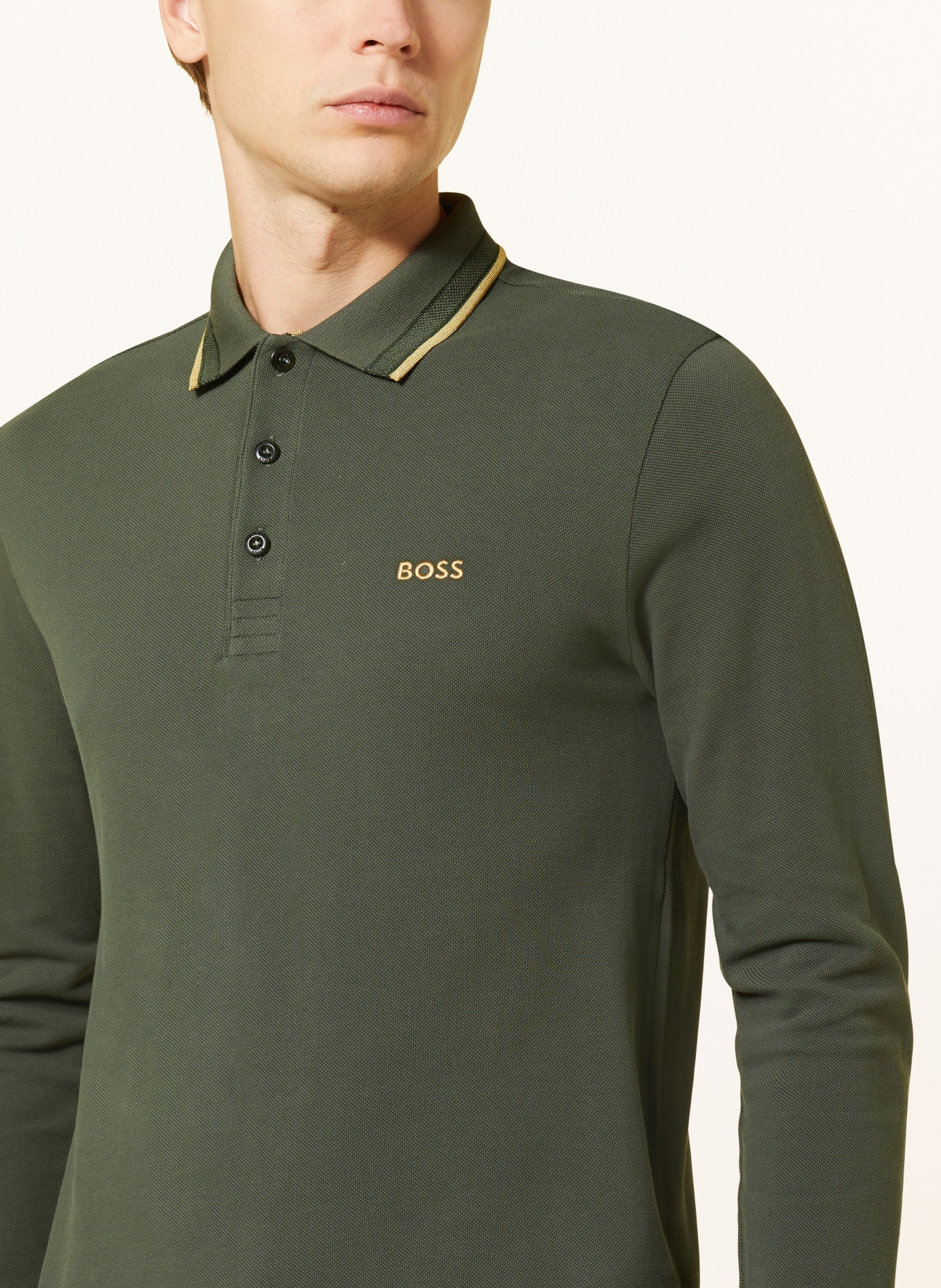 BOSS Piqué-Poloshirt PLISY, Farbe: GRÜN (Bild 4)