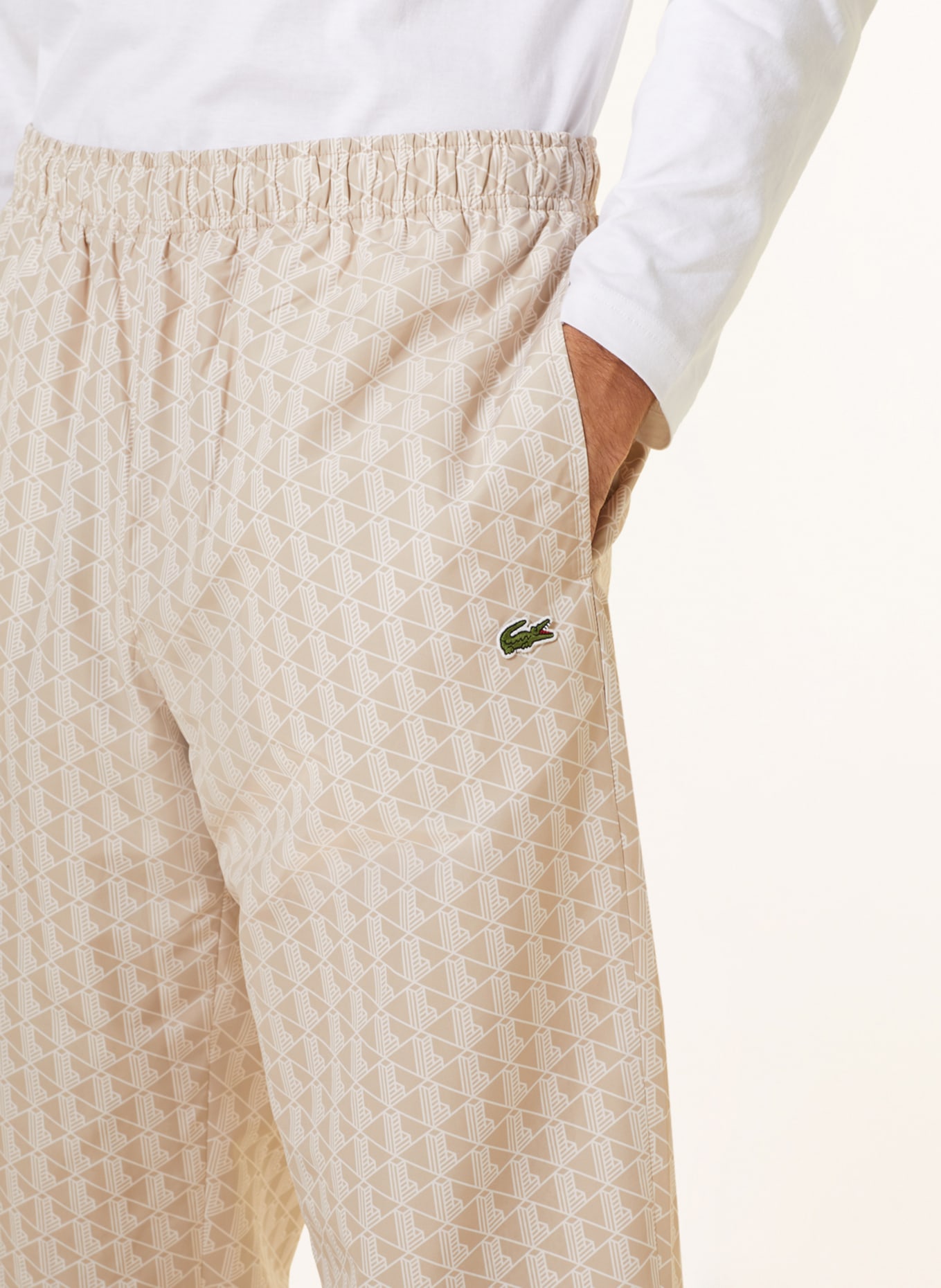 LACOSTE Track Pants, Farbe: BEIGE/ WEISS (Bild 5)