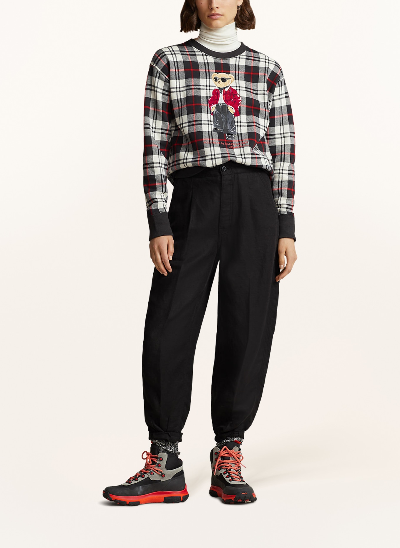 Polo ralph lauren black red top
