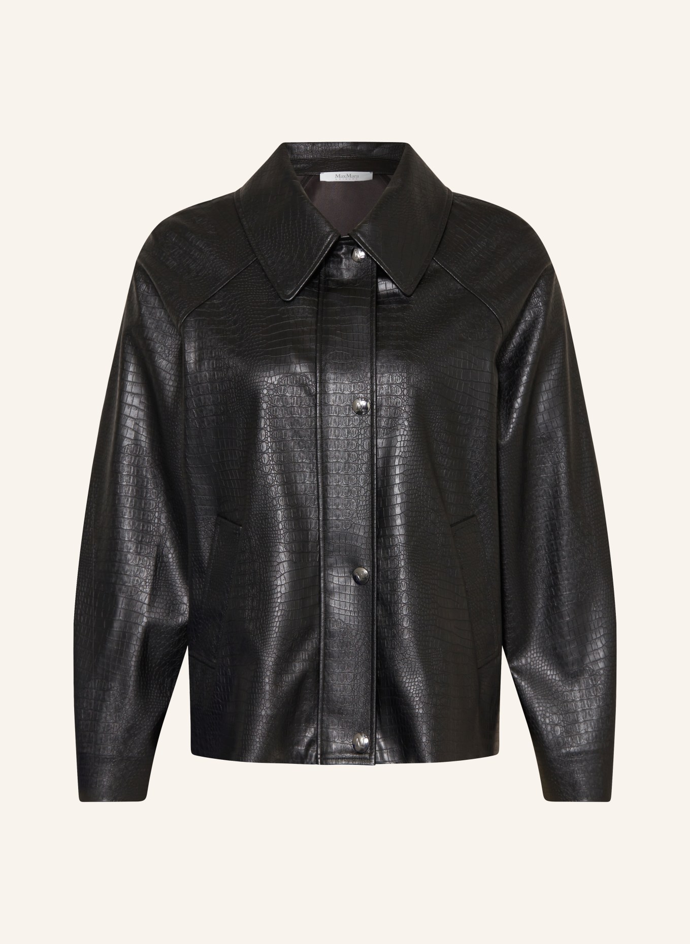 MaxMara LEISURE Jacket NEPAL in leather look, Color: BLACK (Image 1)