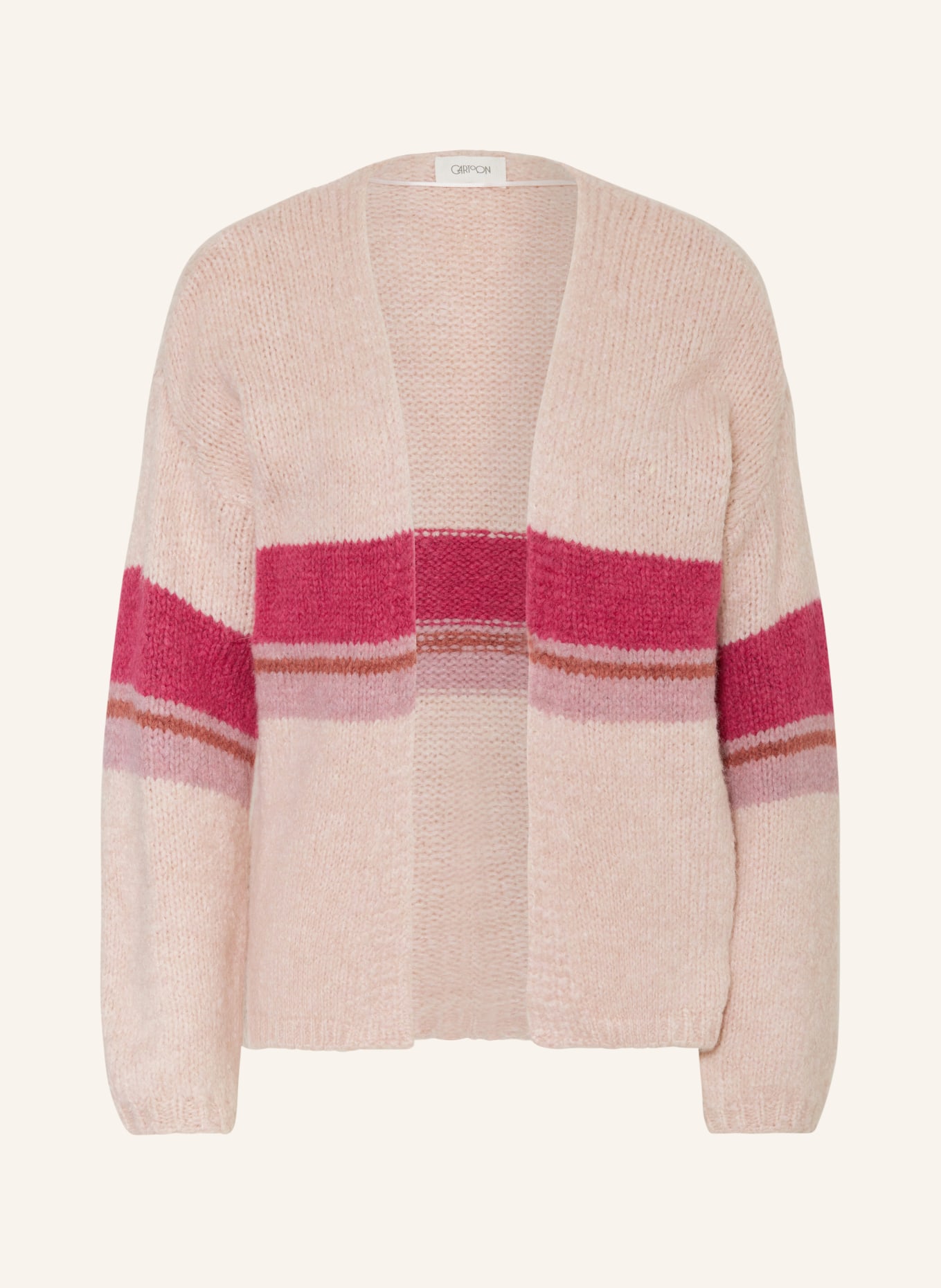 CARTOON Knit cardigan, Color: ROSE/ PINK/ LIGHT PURPLE (Image 1)