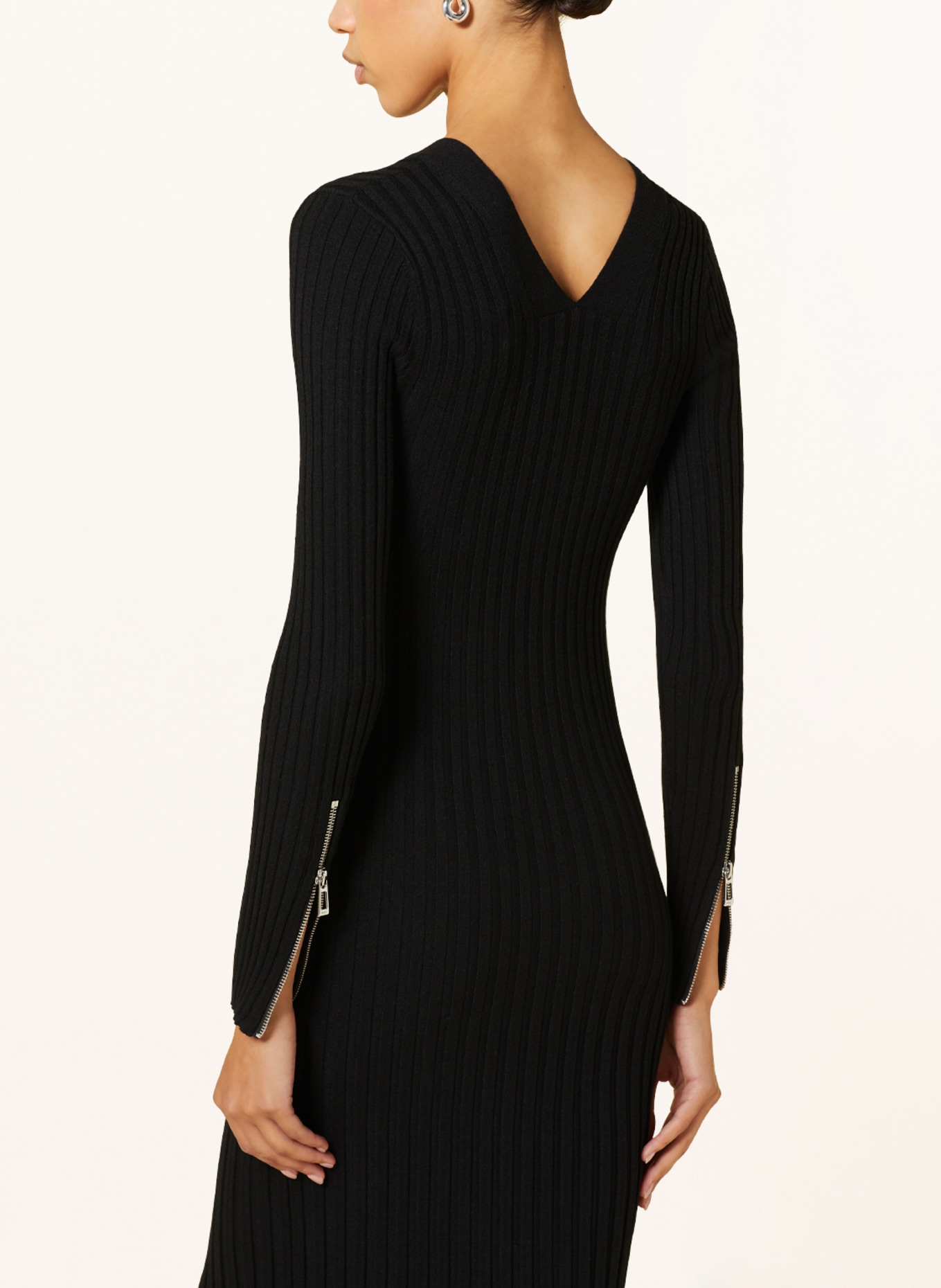 HUGO Knit dress SLEVETT, Color: BLACK (Image 5)
