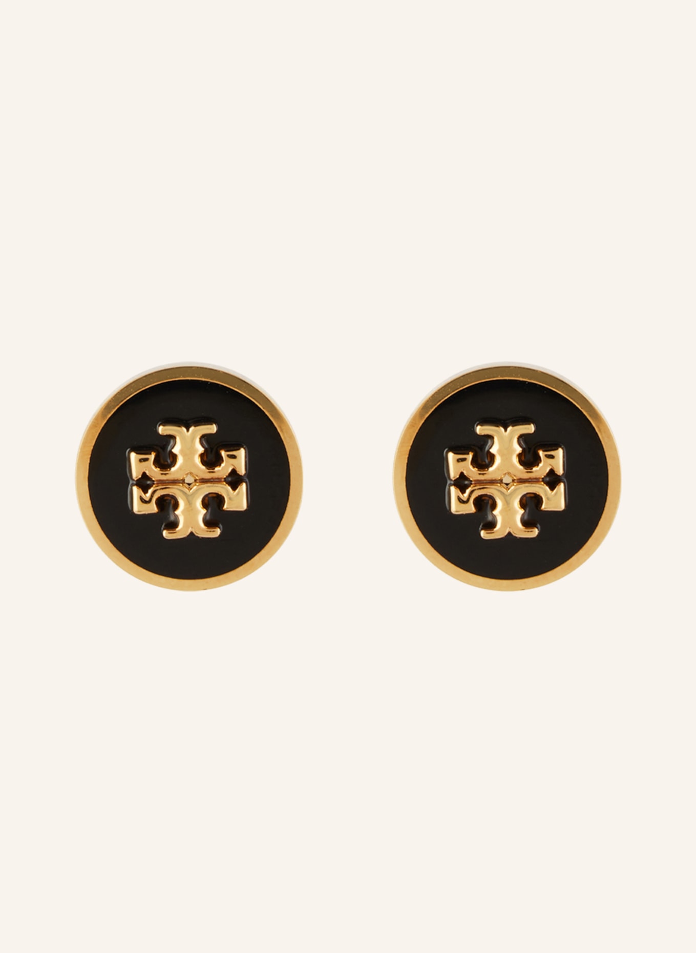 TORY BURCH Earrings KIRA ENAMEL, Color: GOLD/ BLACK (Image 1)