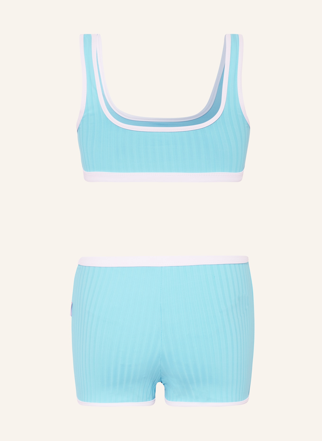SEAFOLLY Bustier-Bikini ESSENTIALS, Farbe: TÜRKIS/ WEISS (Bild 2)