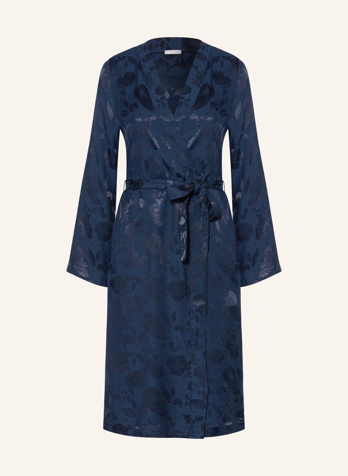 HANRO Women's dressing gown VALENE, Color: DARK BLUE (Image 1)