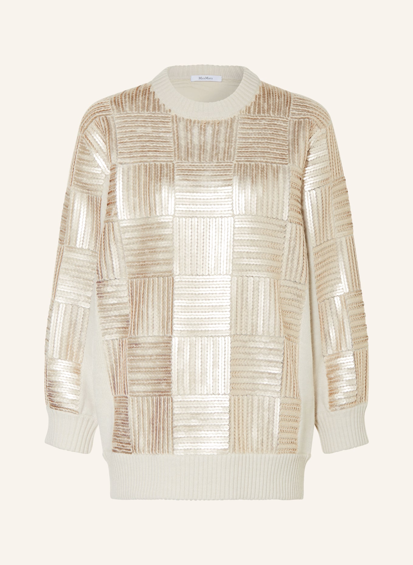 Max Mara Sweater PIOVRA with sequins, Color: BEIGE (Image 1)