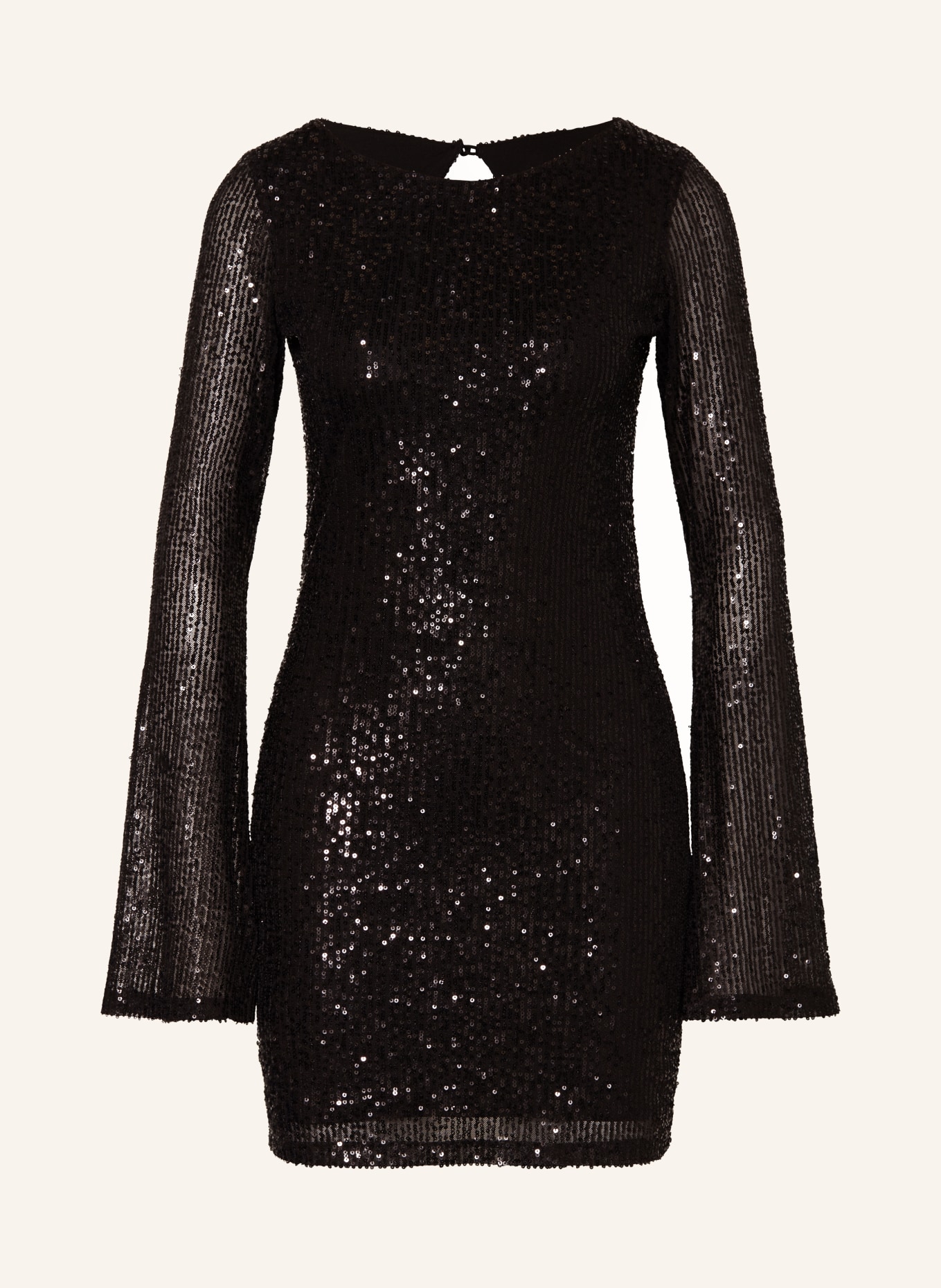 JUNE FRIDAYS Dress with cut-out und sequins, Color: BLACK (Image 1)