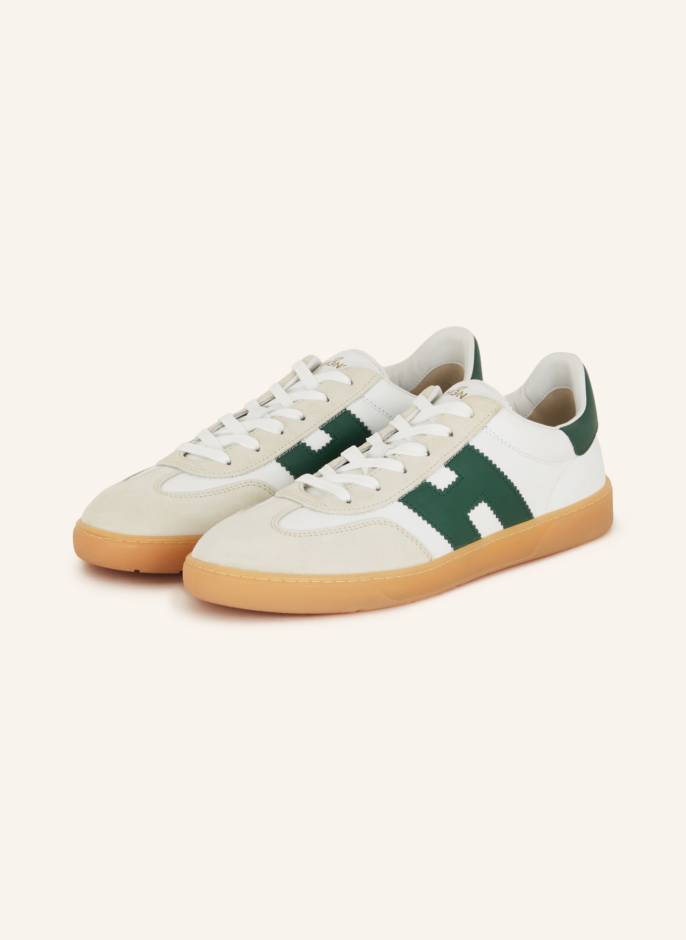HOGAN Sneakers HOGAN COOL, Color: WHITE/ DARK GREEN/ CREAM (Image 1)
