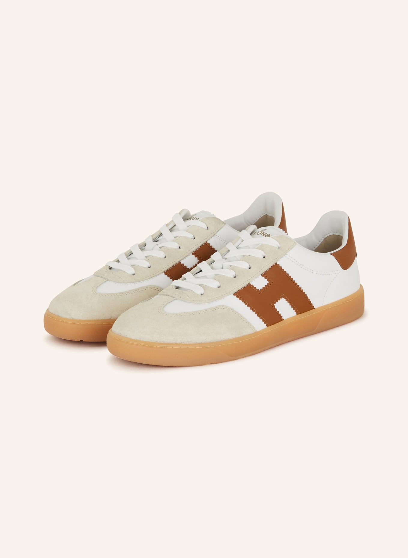 HOGAN Sneakers HOGAN COOL, Color: WHITE/ BROWN/ BEIGE (Image 1)