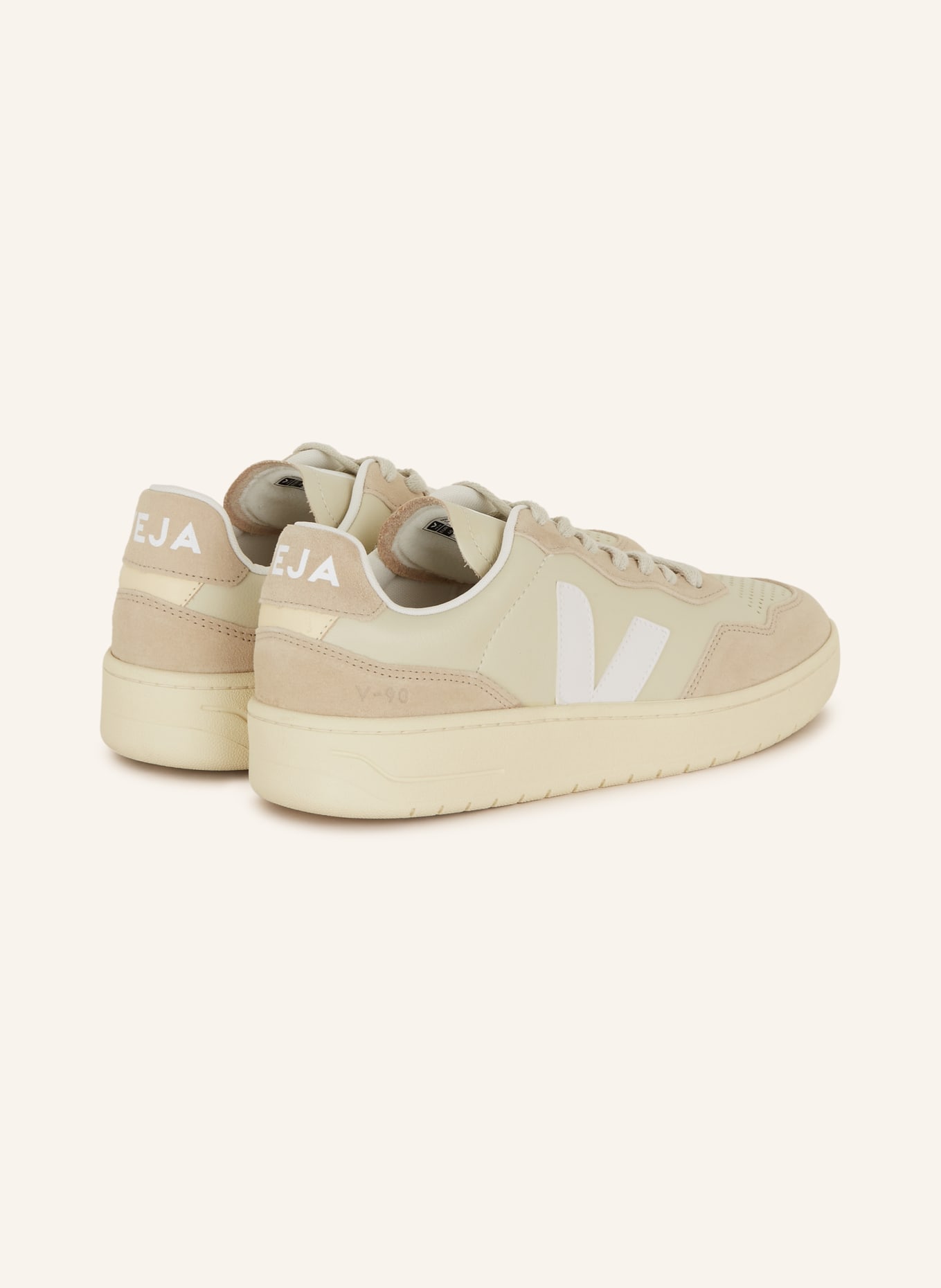 VEJA Sneaker V-90 BASTILLE, Farbe: CREME/ ECRU/ WEISS (Bild 2)