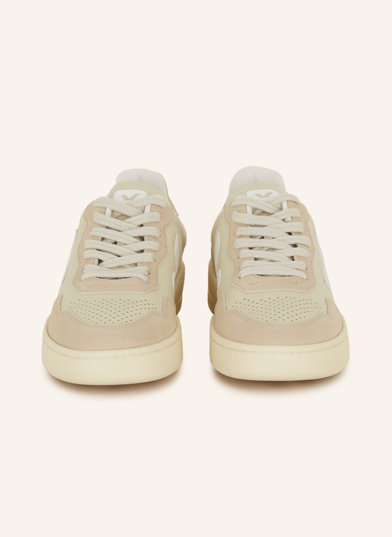 VEJA Sneakers V-90 BASTILLE, Color: CREAM/ ECRU/ WHITE (Image 3)