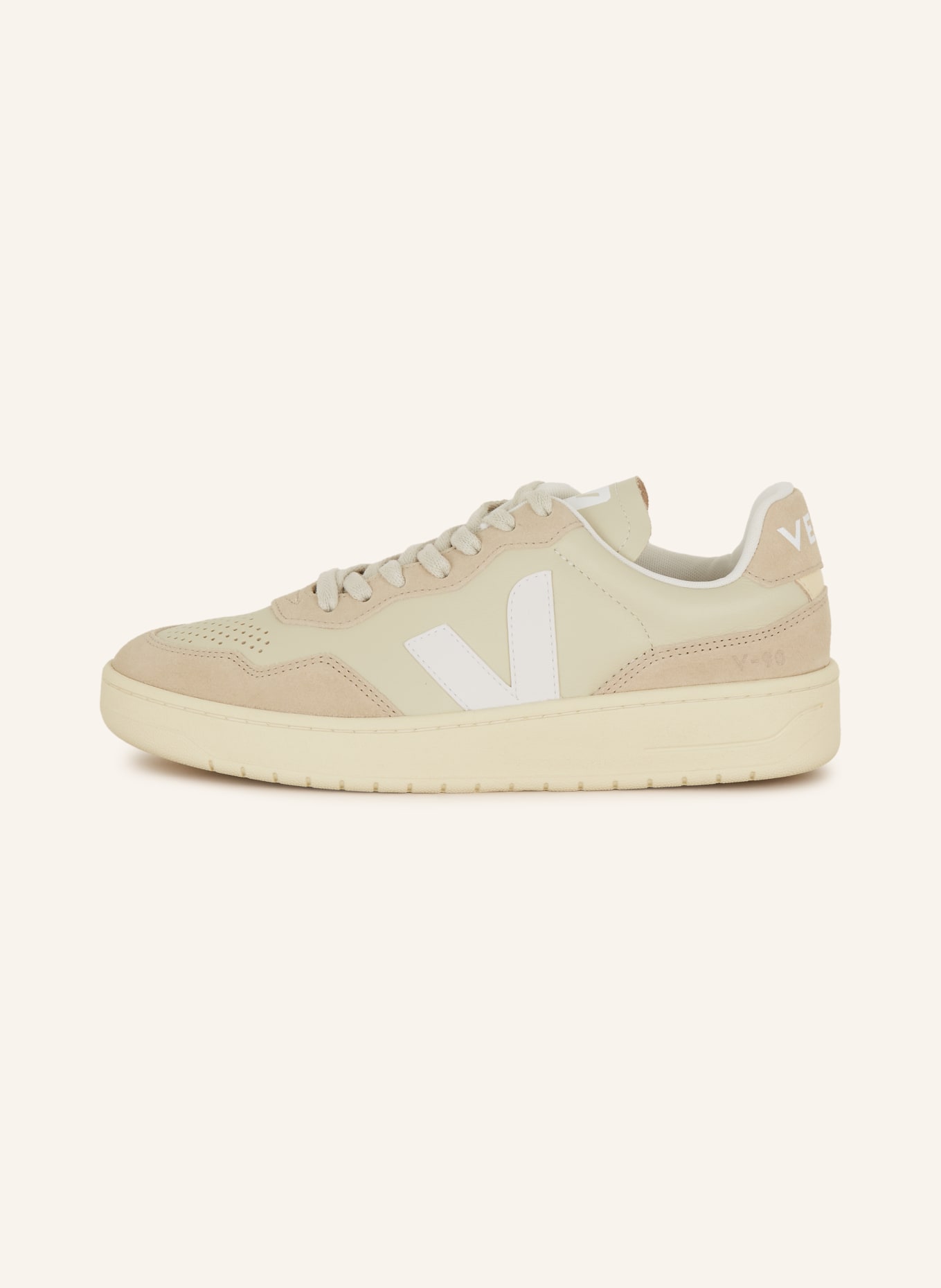 VEJA Sneaker V-90 BASTILLE, Farbe: CREME/ ECRU/ WEISS (Bild 4)