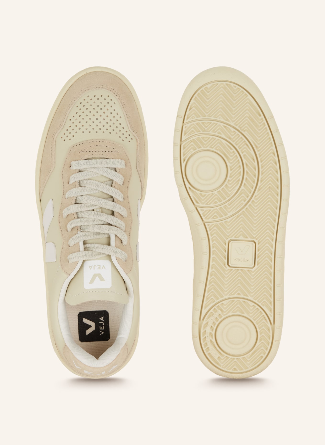 VEJA Sneaker V-90 BASTILLE, Farbe: CREME/ ECRU/ WEISS (Bild 5)