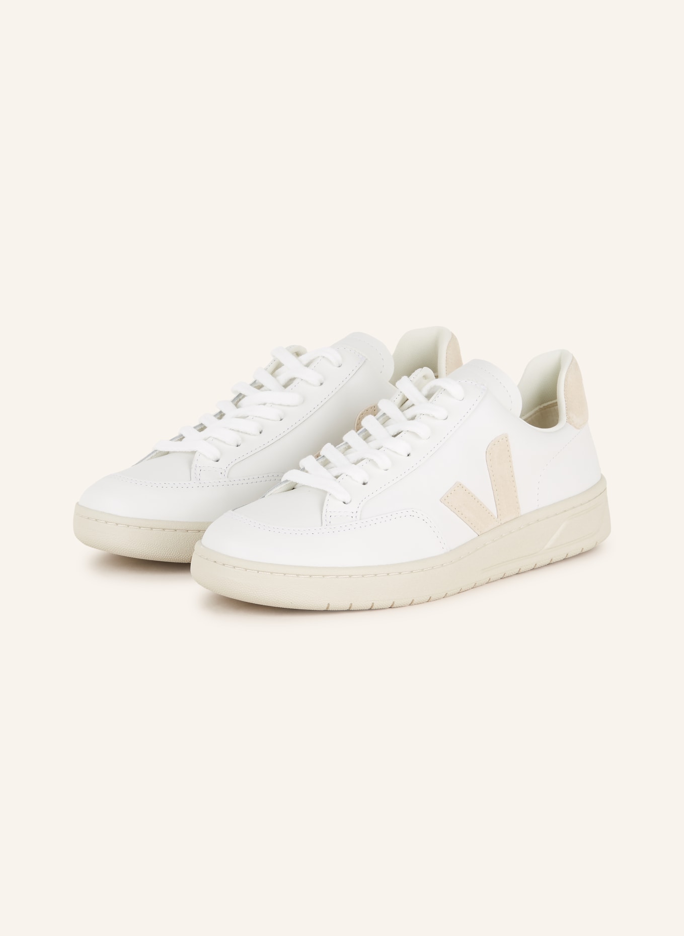 VEJA Sneakers V-12, Color: WHITE/ BEIGE (Image 1)