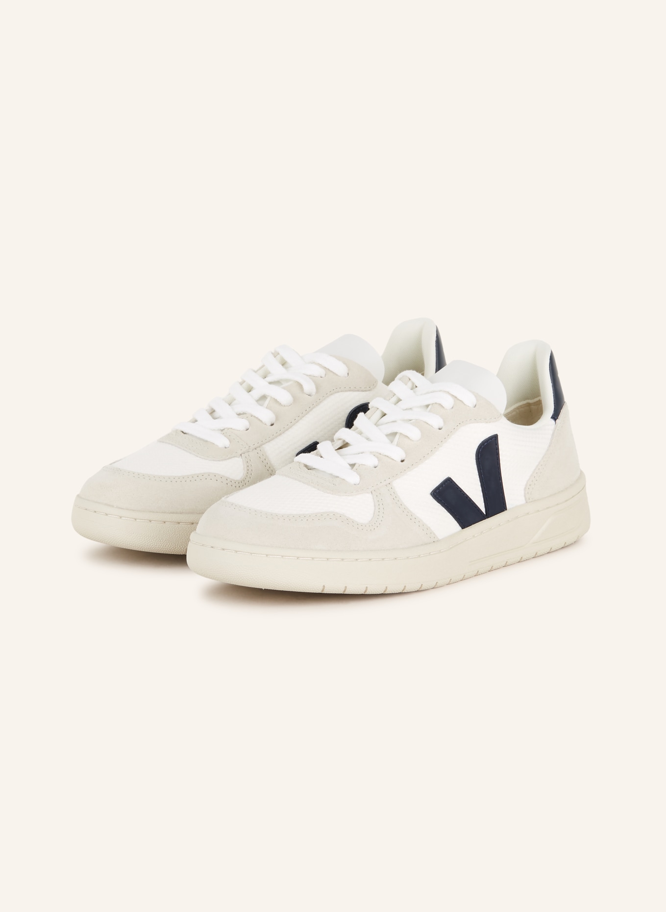 VEJA Sneakers V-10, Color: WHITE/ LIGHT GRAY (Image 1)