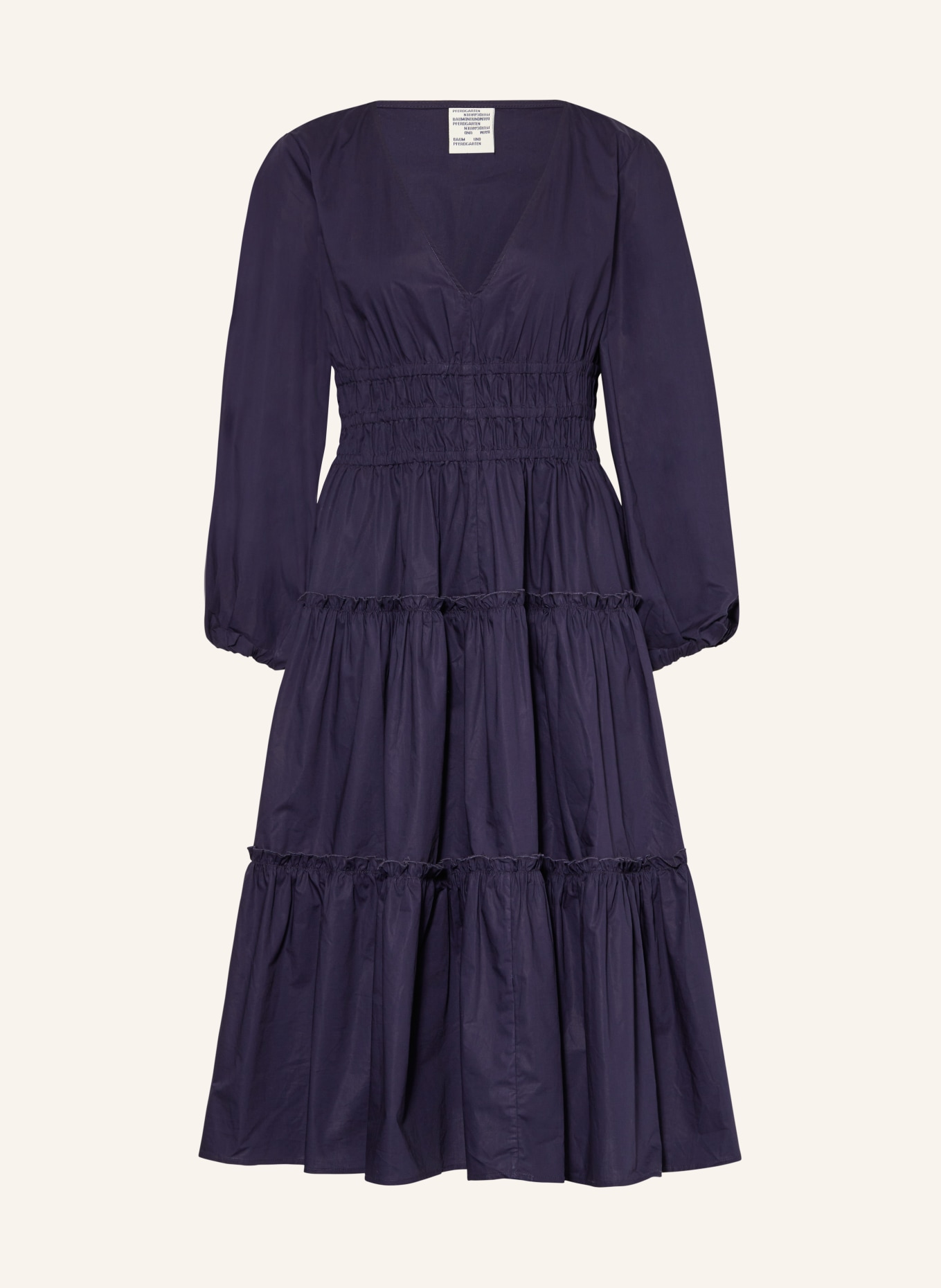 BAUM UND PFERDGARTEN Kleid AMELA mit Rüschen, Farbe: DUNKELBLAU (Bild 1)