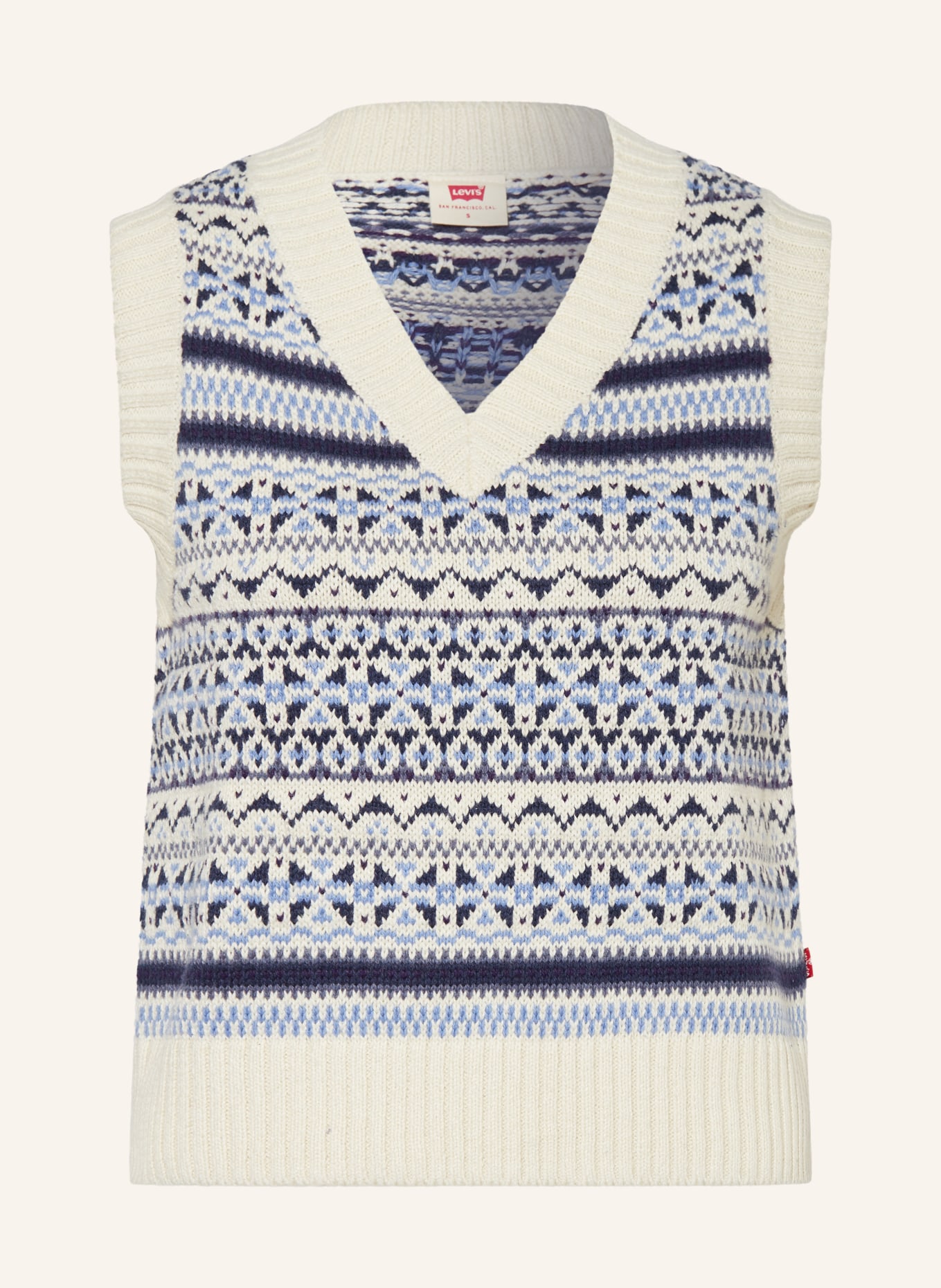 Levi's® Sweater vest BRYNN, Color: ECRU/ LIGHT BLUE/ DARK BLUE (Image 1)