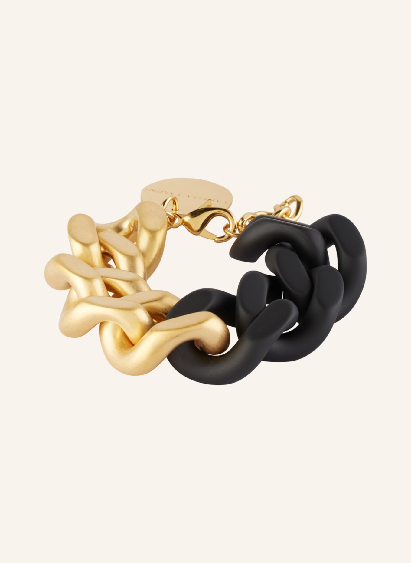 VANESSA BARONI Bracelet GREAT, Color: BLACK/ GOLD (Image 1)