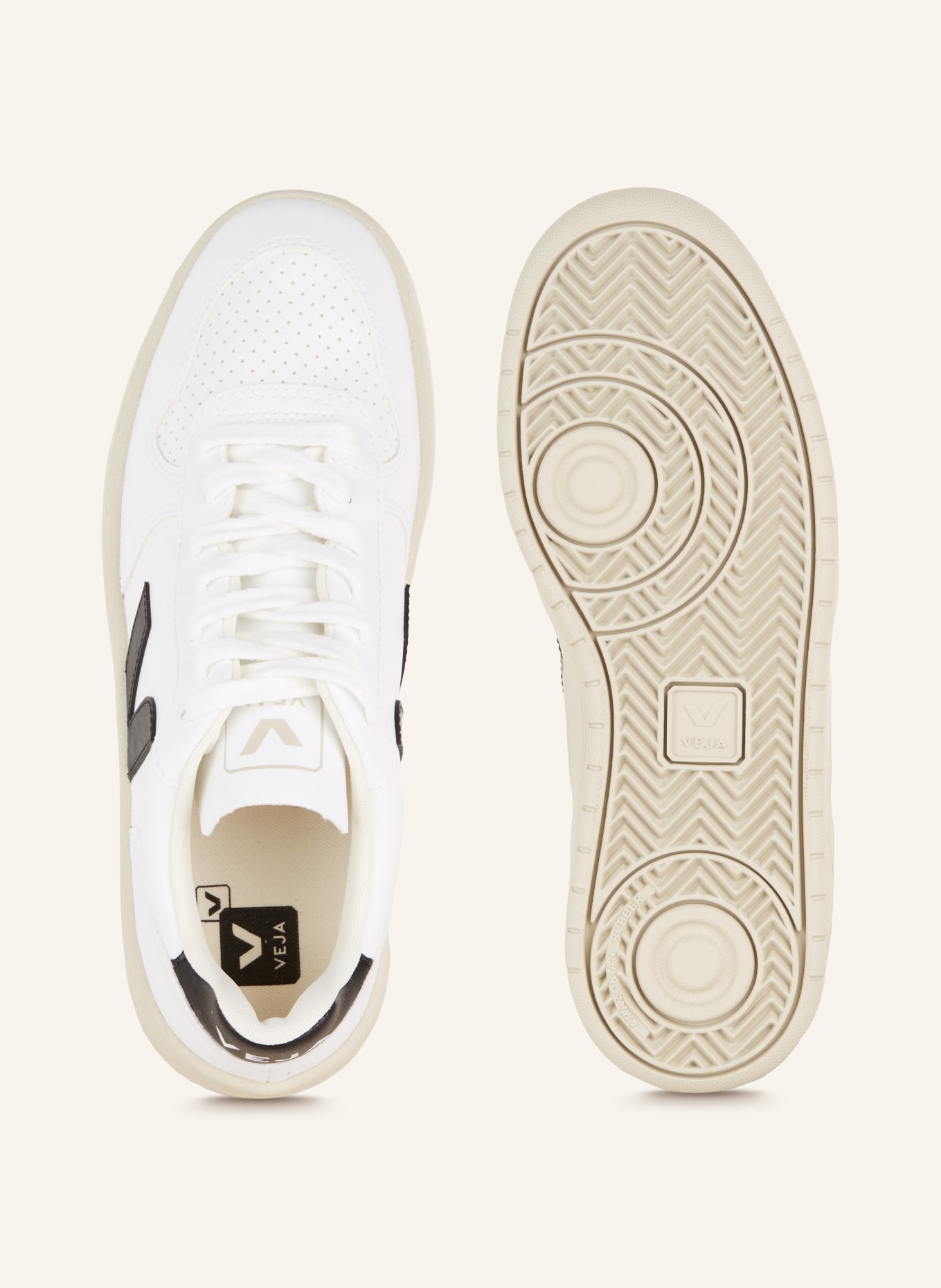 VEJA Sneakers V-10, Color: WHITE/ BLACK (Image 5)